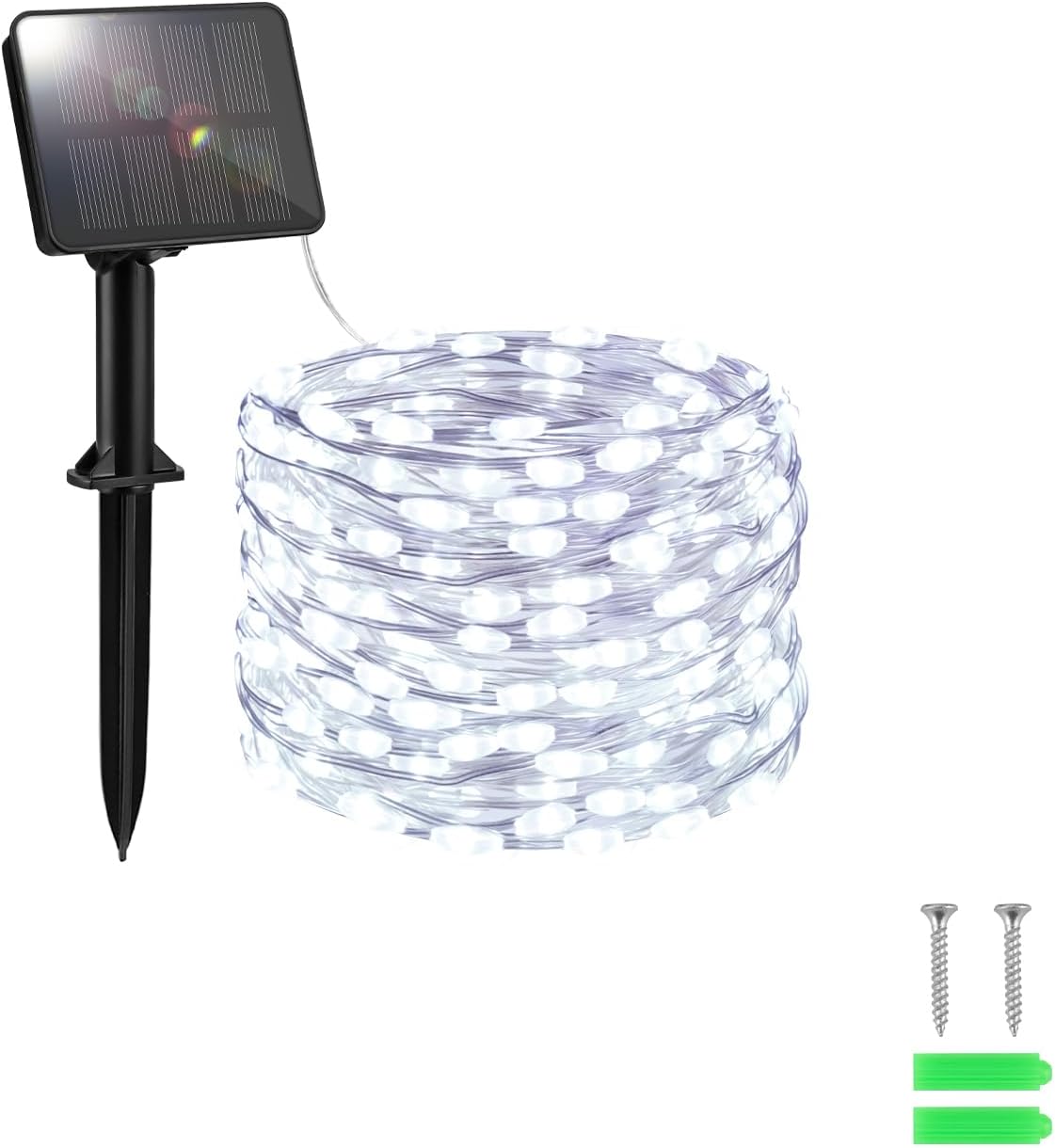 FFZZKJ Solar Lights Outdoor Garden Waterproof 50LED 5M/16.4Ft Outdoor Solar Fair...