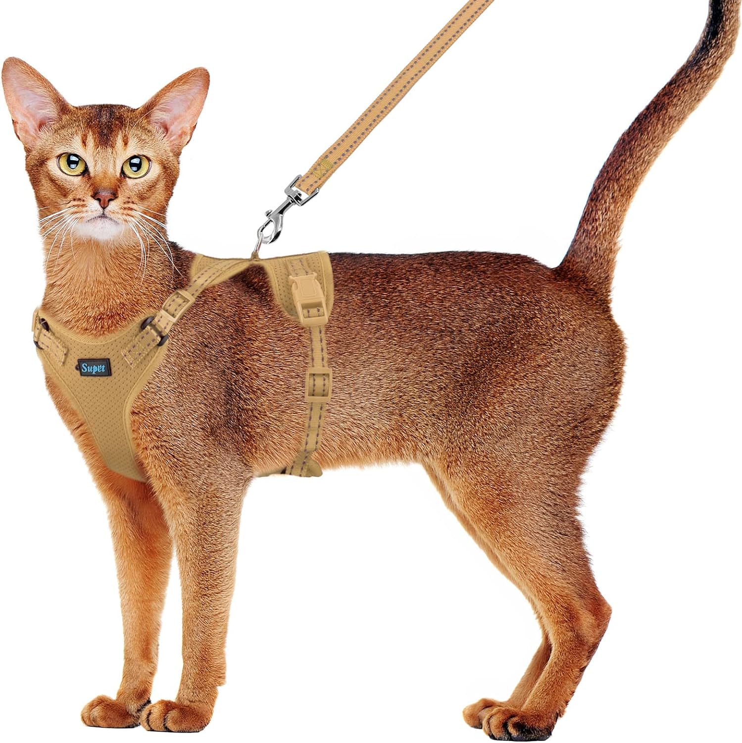 Supet Cat Harness and Leash Set for Small to Large Cats Adjustable Cat Vest Harn...