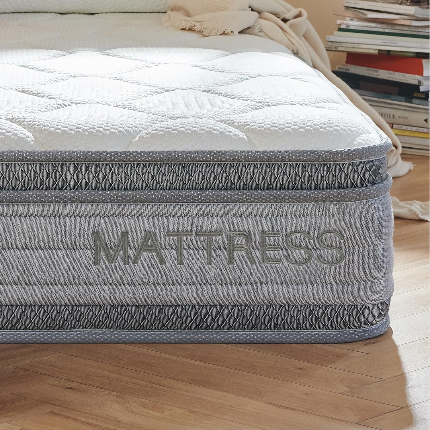 Molblly Single Mattress 3FT Hybrid Pocket Sprung Memory Foam Mattress with Durab...