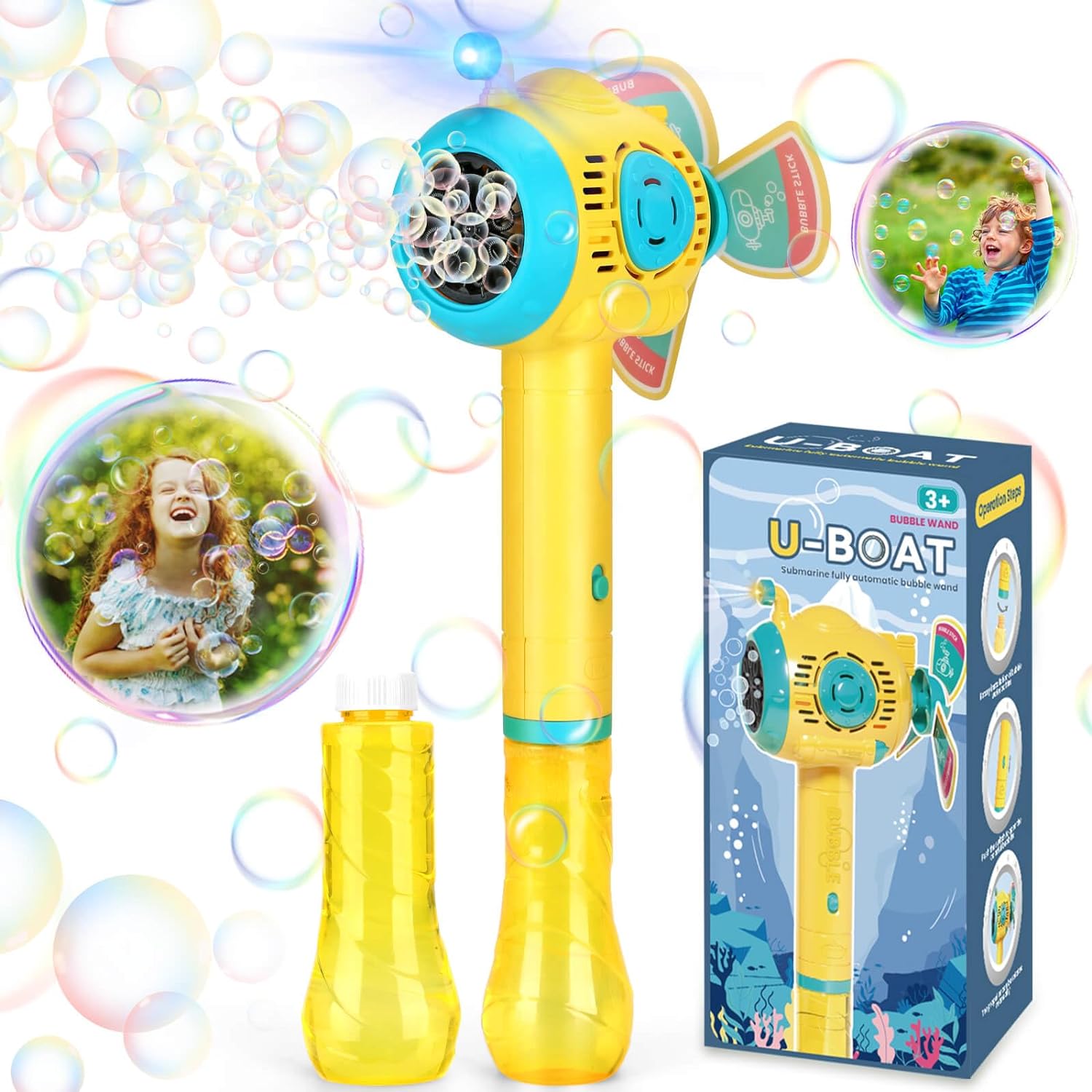Britik Toys for 3-8 Year Old Kids: Bubble Wand Toy for Kids Gifts for Age 3 4 5...