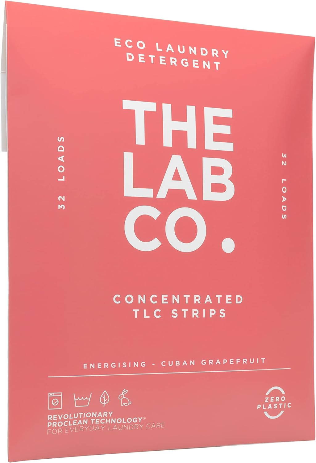The Lab Co. Laundry Detergent Strips Sheets Eco Ultra-Concentrated Non-Bio Energ...