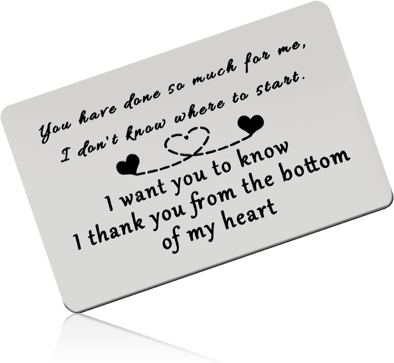 Thank You Gift Metal Wallet Insert Card Appreciation Gift for Employee Social Wo...