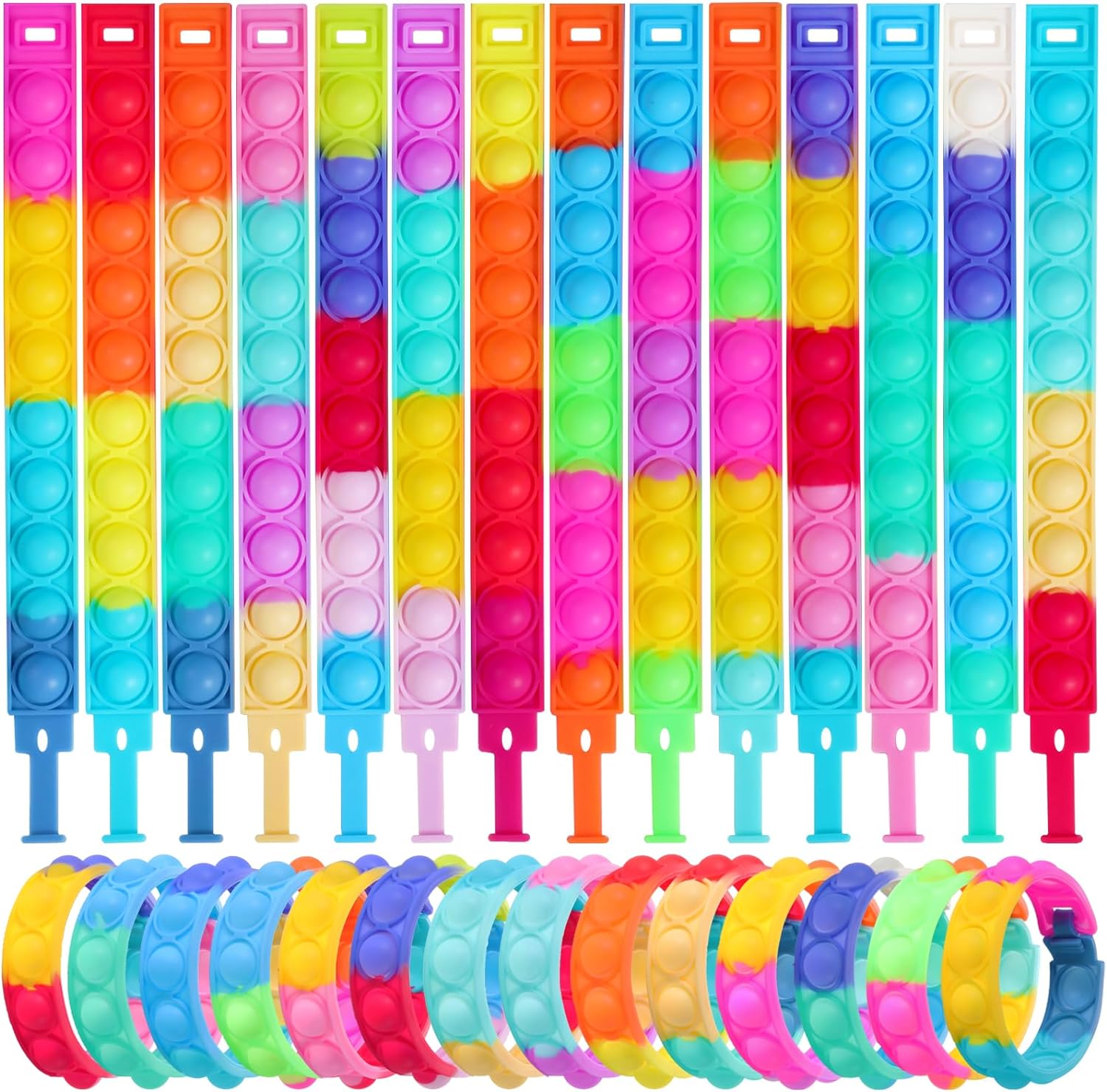 HOUT 20PCS Party Bag Fillers for Kids Unisex - Pop Popit Poppets ADHD Fidget Toy...