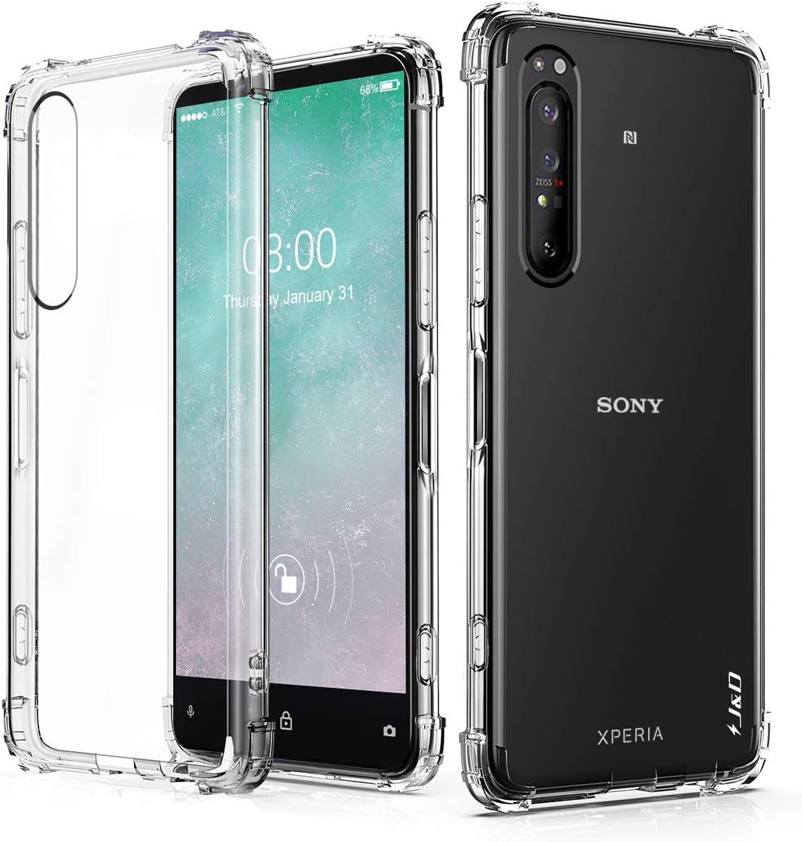 J&D Case Compatible for Sony Xperia 1 II Case, Corner Cushion Ultra Clear Shock...