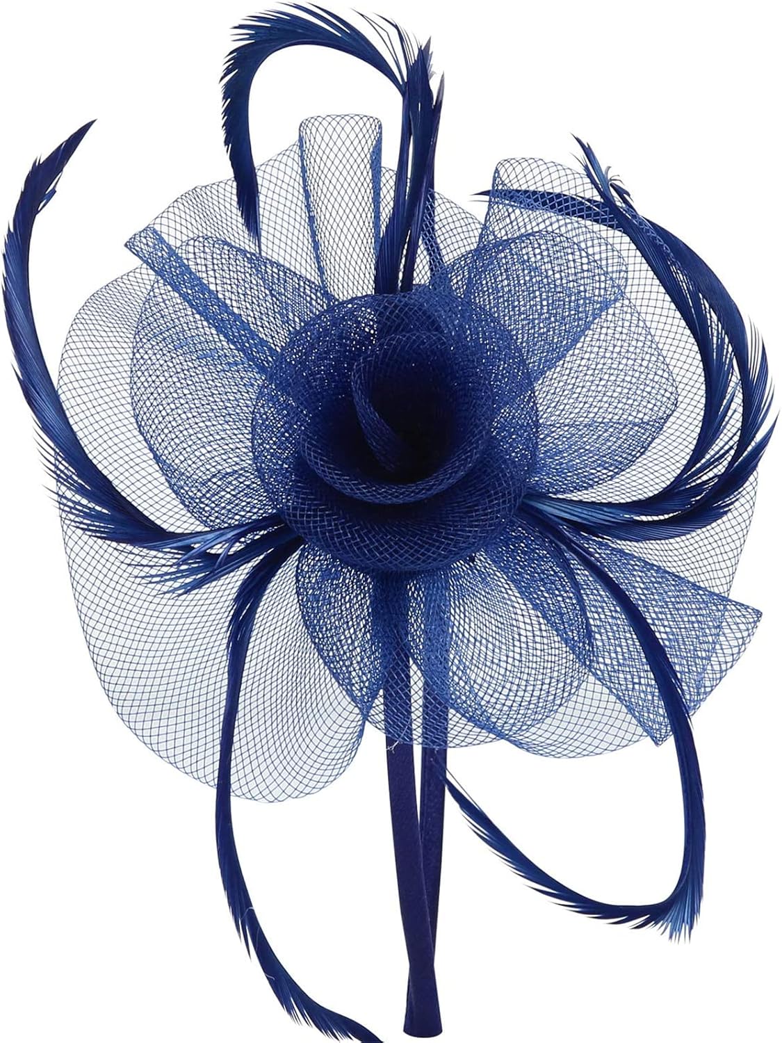 Discoball Fascinators Hat Elegant Flower Feather Derby Headband Clip Wedding Hea...