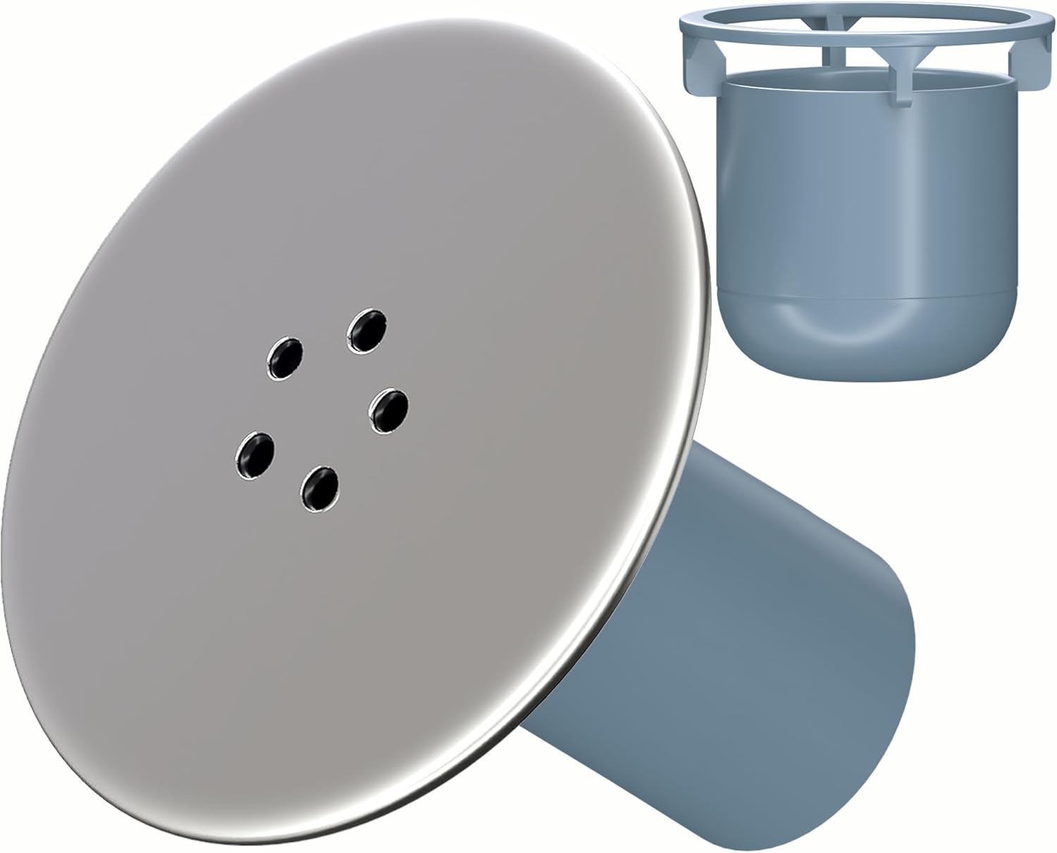 HNNHOME Shower Drain Cover, Shower Trap Cover Replacement with Hair Catcher, 90m...