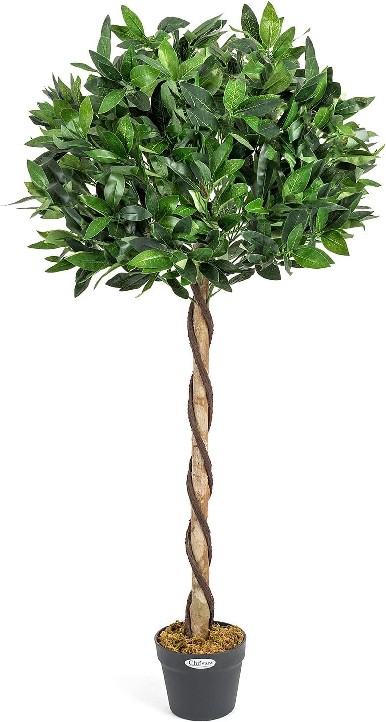 CHRISTOW Artificial Bay Tree In Pot, Large 3ft 4ft...