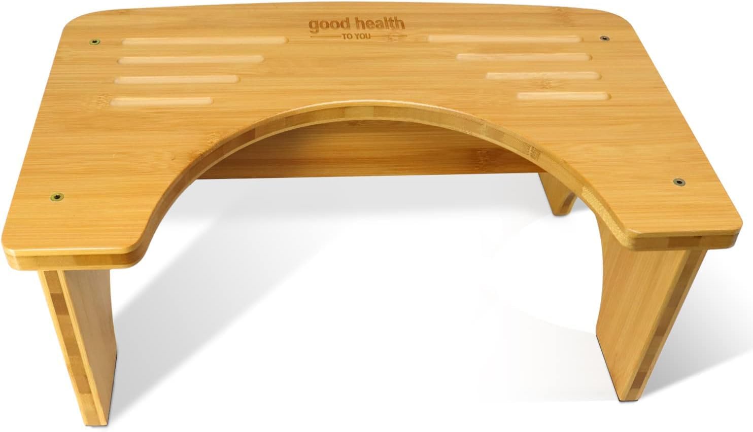 Bamboo Toilet Stool for Adults, 6.5 Inch Toilet Poop Stool, Bathroom Toilet Poop...