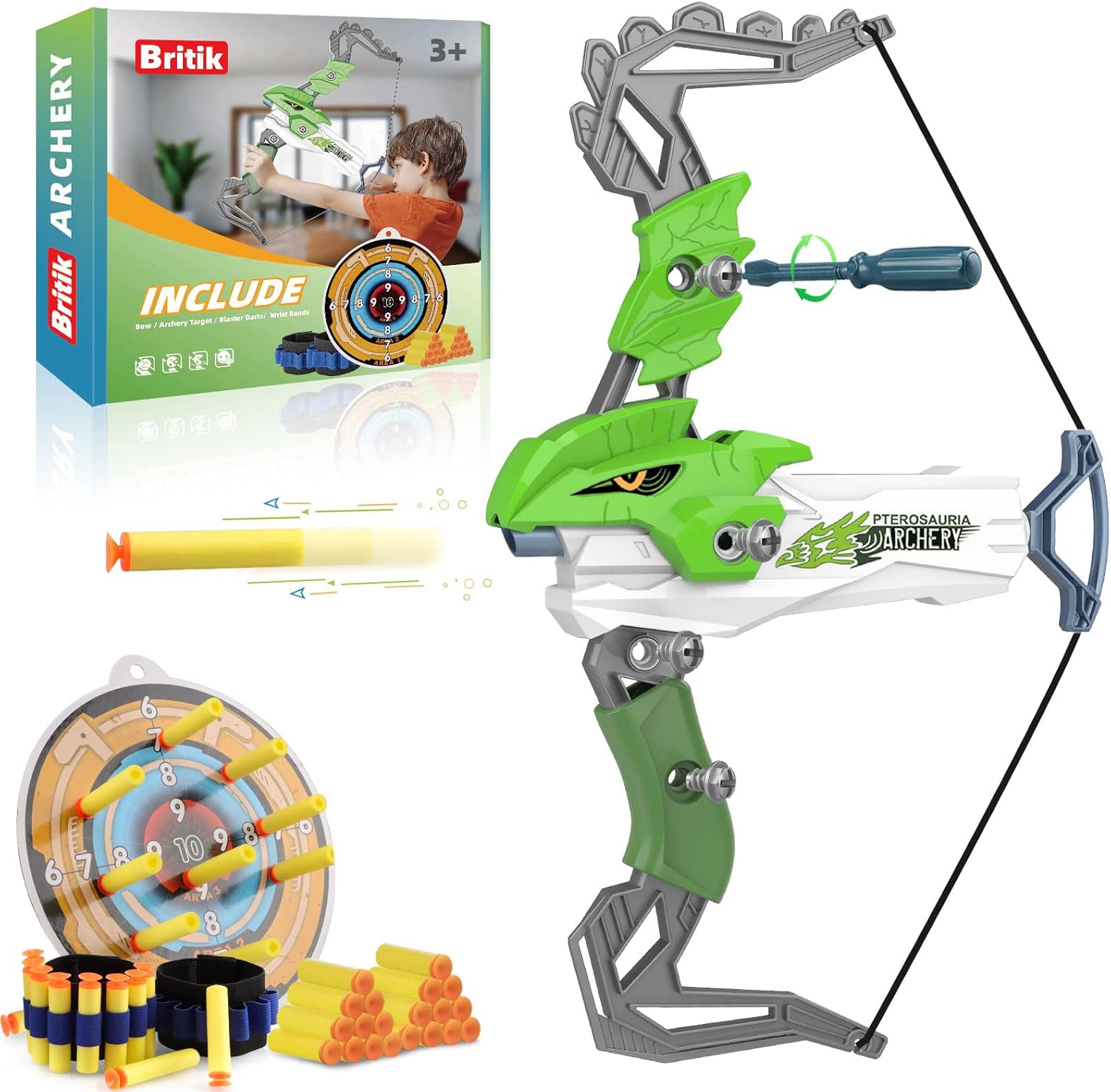 Britik Toys for 3-8 Year Old Boys: Bow and Arrow Set Kids Boys Toys Birthday Gif...