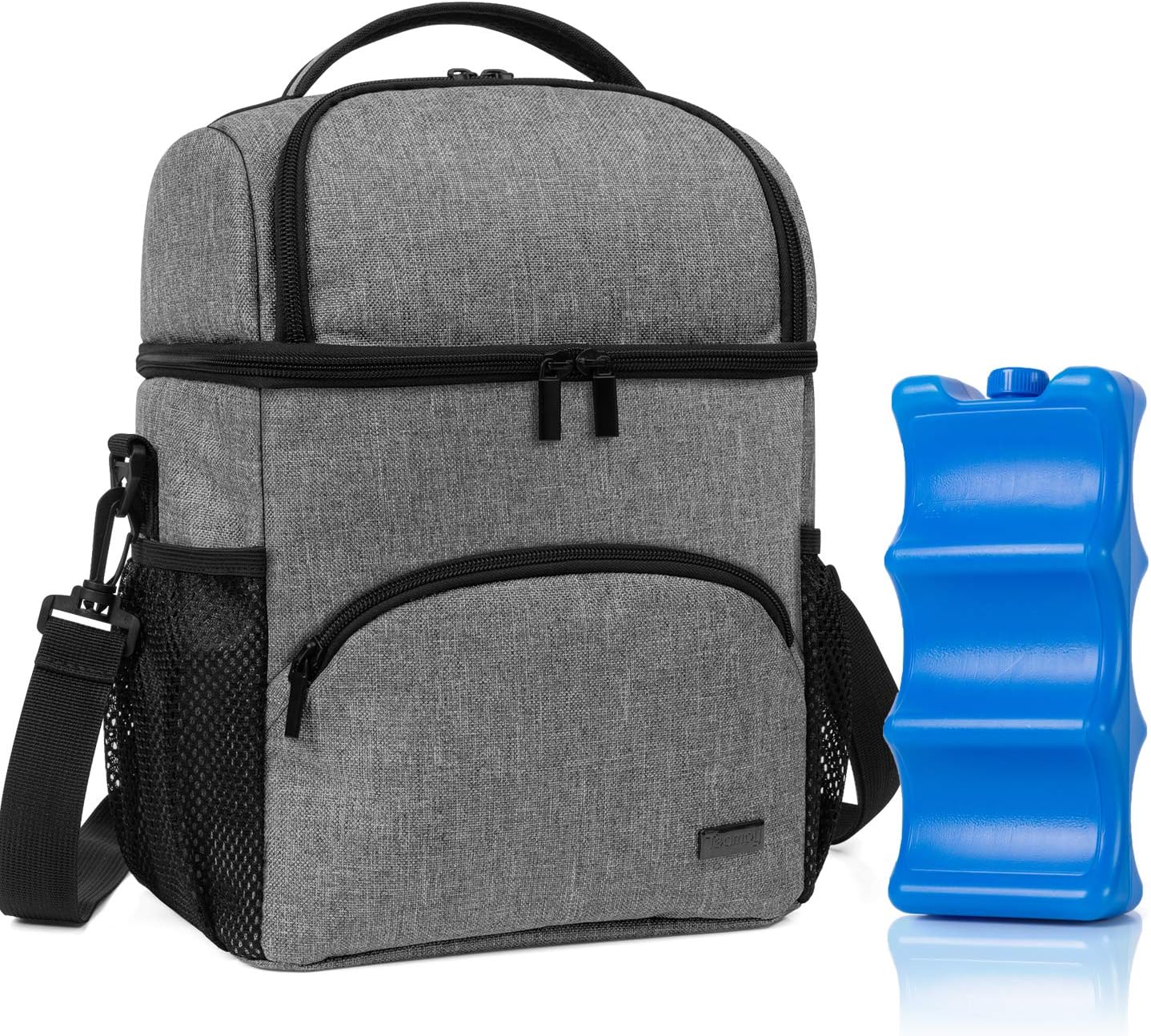 Teamoy Double Layer Breastmilk Cooler Bag with Ice Pack, Travel Baby Bottle Cool...
