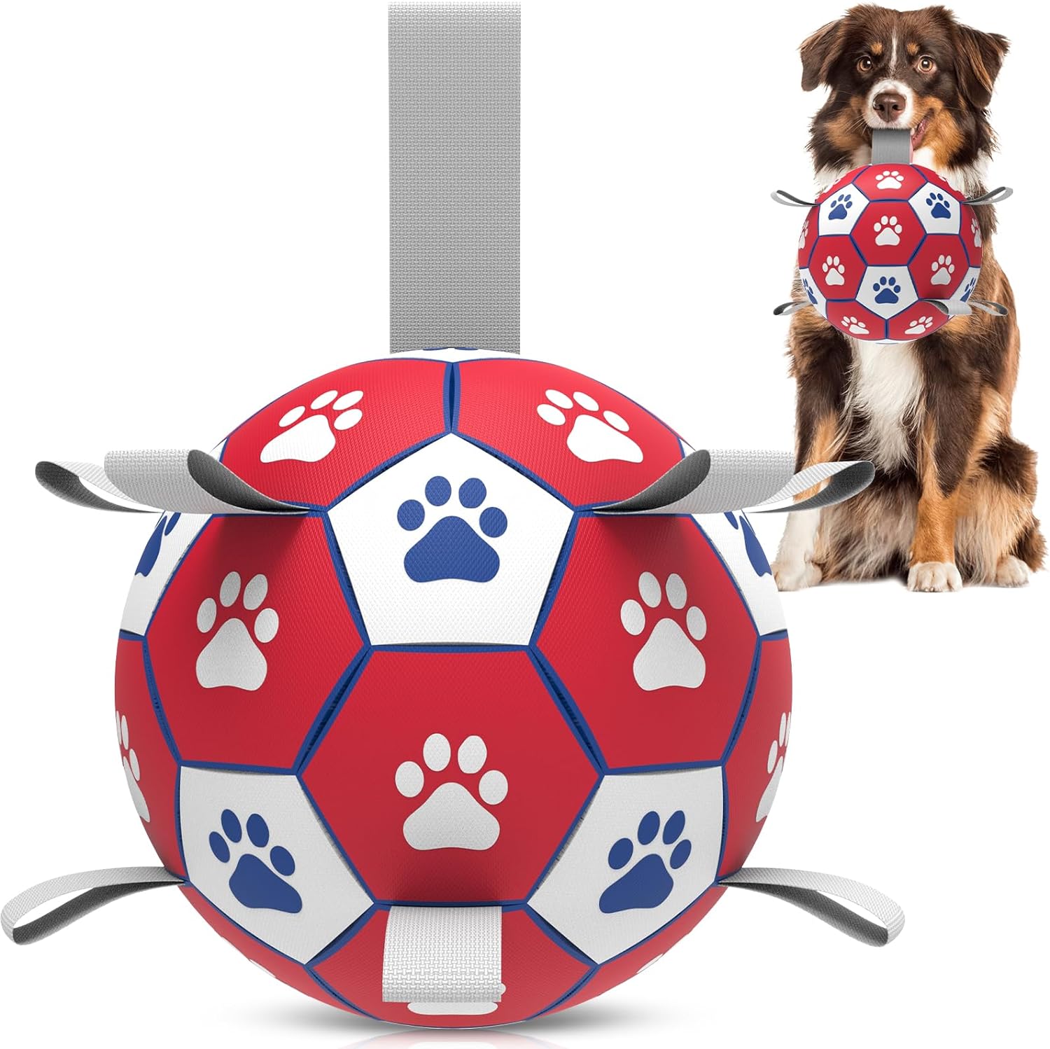 HETOO Dog Soccer Ball, Interactive Dog Toys for Doggies, Dog Water Toy, Durable...