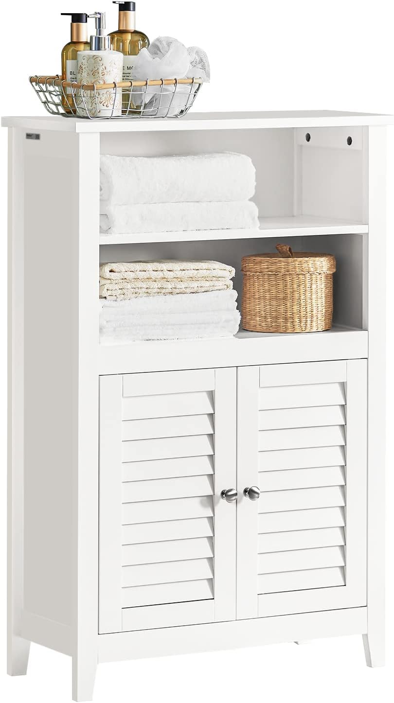 SoBuy® BZR13-W, Bathroom Cabinet Bathroom Shelf Bathroom Storage Cabinet Unit