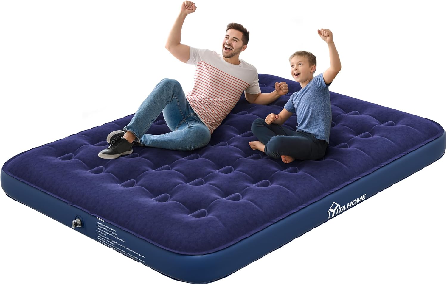 YITAHOME Camping Air Bed Quick Inflatable Air Mattress for Blow-up Bed Double Si...