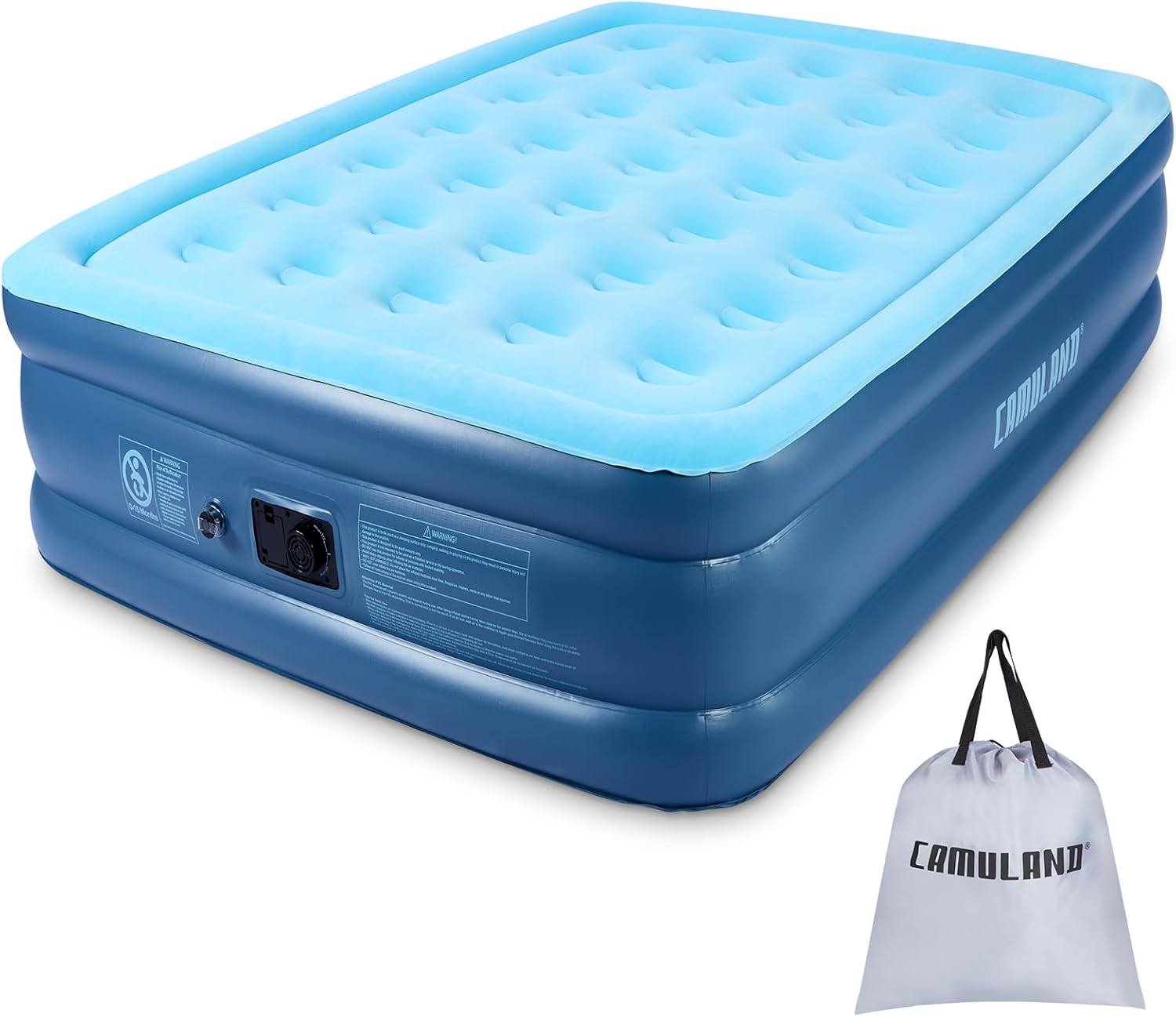 CAMULAND Queen Air Mattress with Built in Pump 46cm Double-High Self Inflation D...