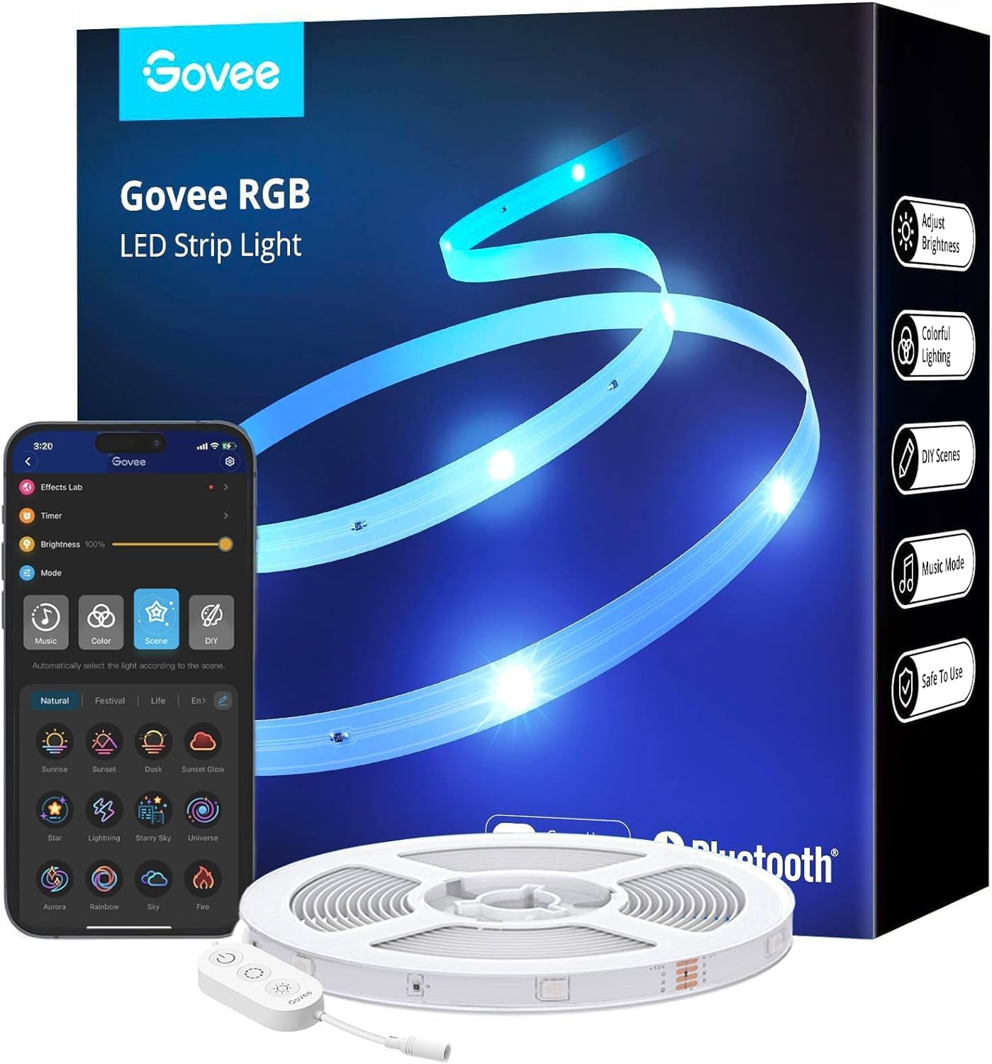 Govee LED Lights 10m, Bluetooth LED Strip Light Ap...