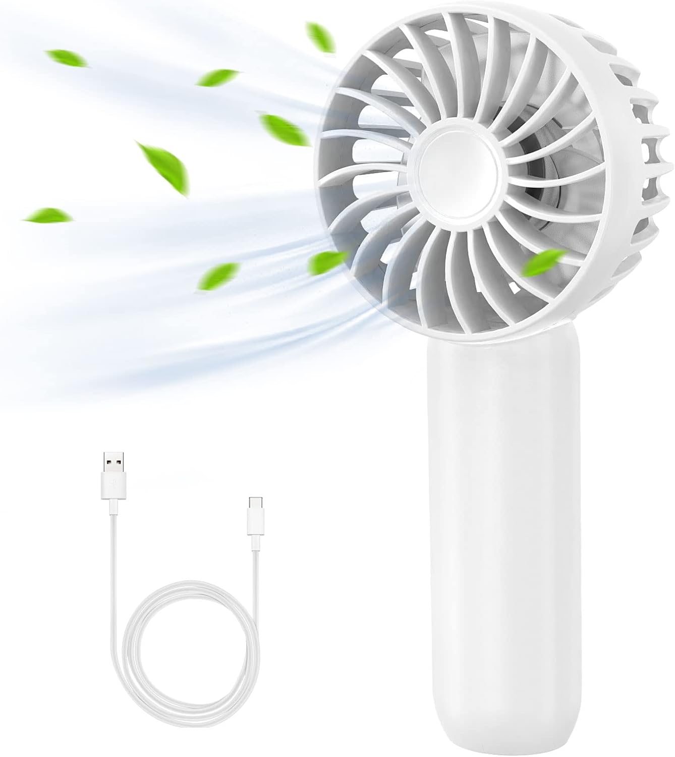 Wastou Portable Mini Handheld Fan,2 in 1 Fan with 3 Colors,3 Adjustable Wind Spe...
