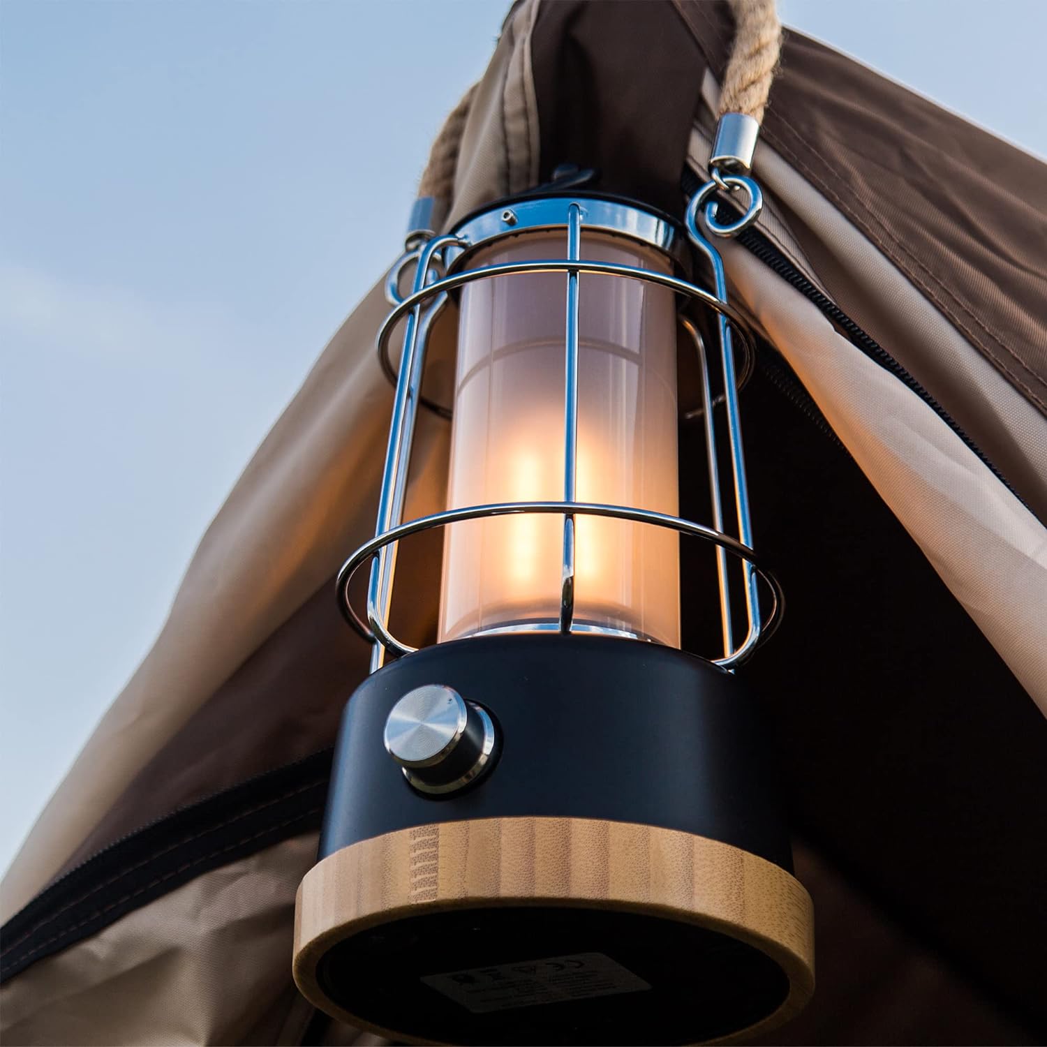 HARPER LIVING Rechargeable Camping Light, LED Retro Water Resistant Lantern, 500...