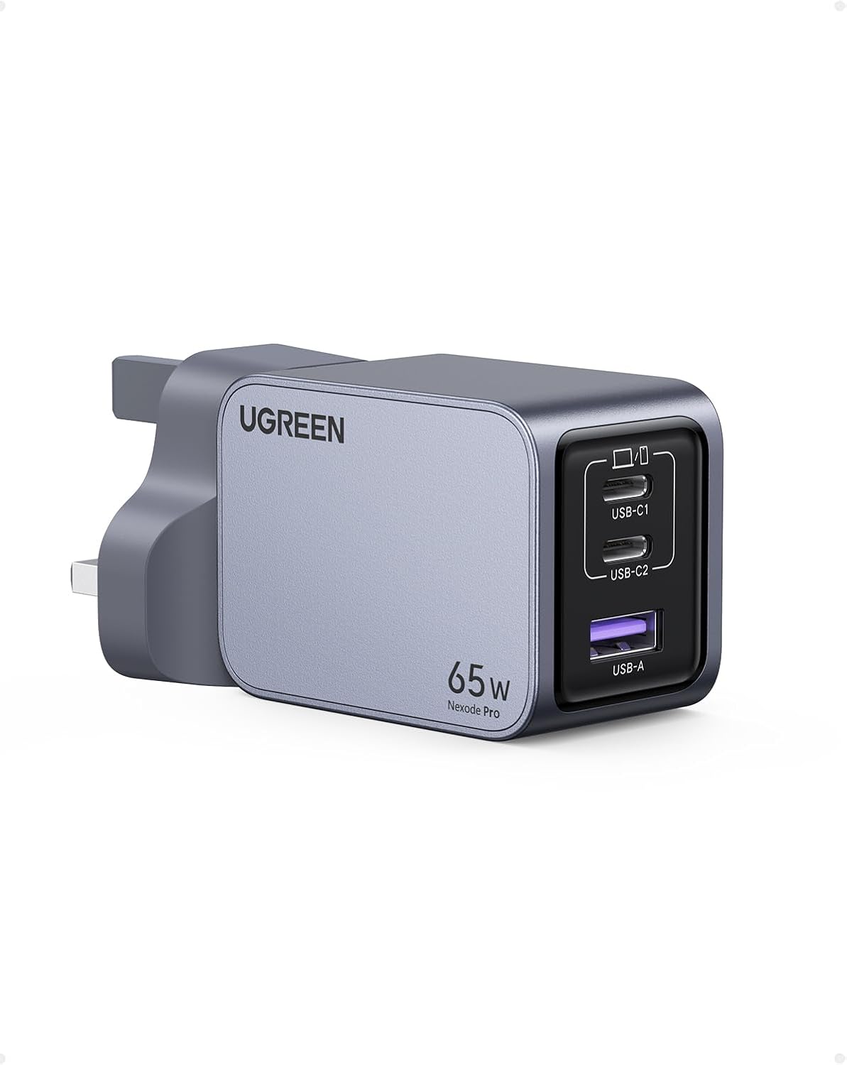 UGREEN 65W USB C Charger, Nexode Pro 3-Port GaN Ch...
