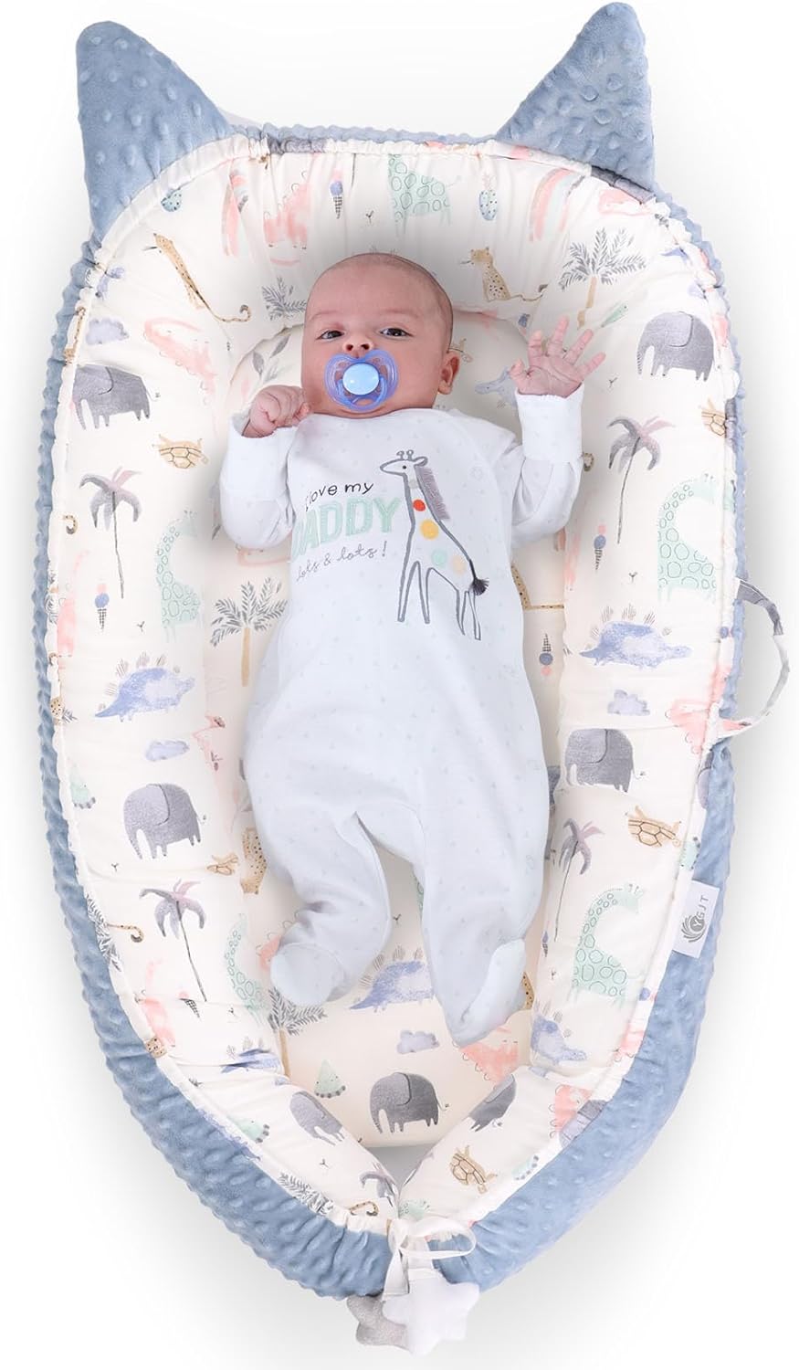 YGJT Baby Nest Pod for Newborn, Baby Lounger for 0-12 Months Boys Girls, 100% Co...