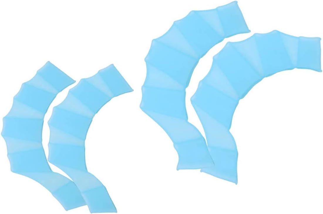 YdseozOA 2 Pair Swimming Hand Paddle Frog Silicone Fins Swimming Gloves Webbed S...