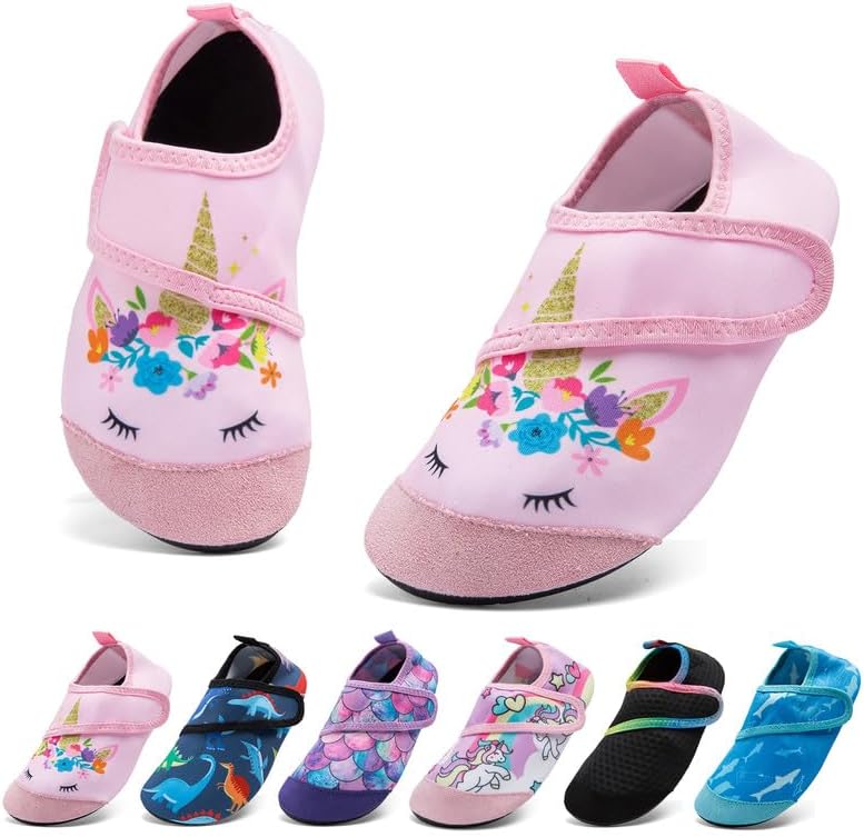 TETSUO Water Shoes for Kids Girls Boys Toddler Beach Shoes 8.5/9 UK Child Unicor...