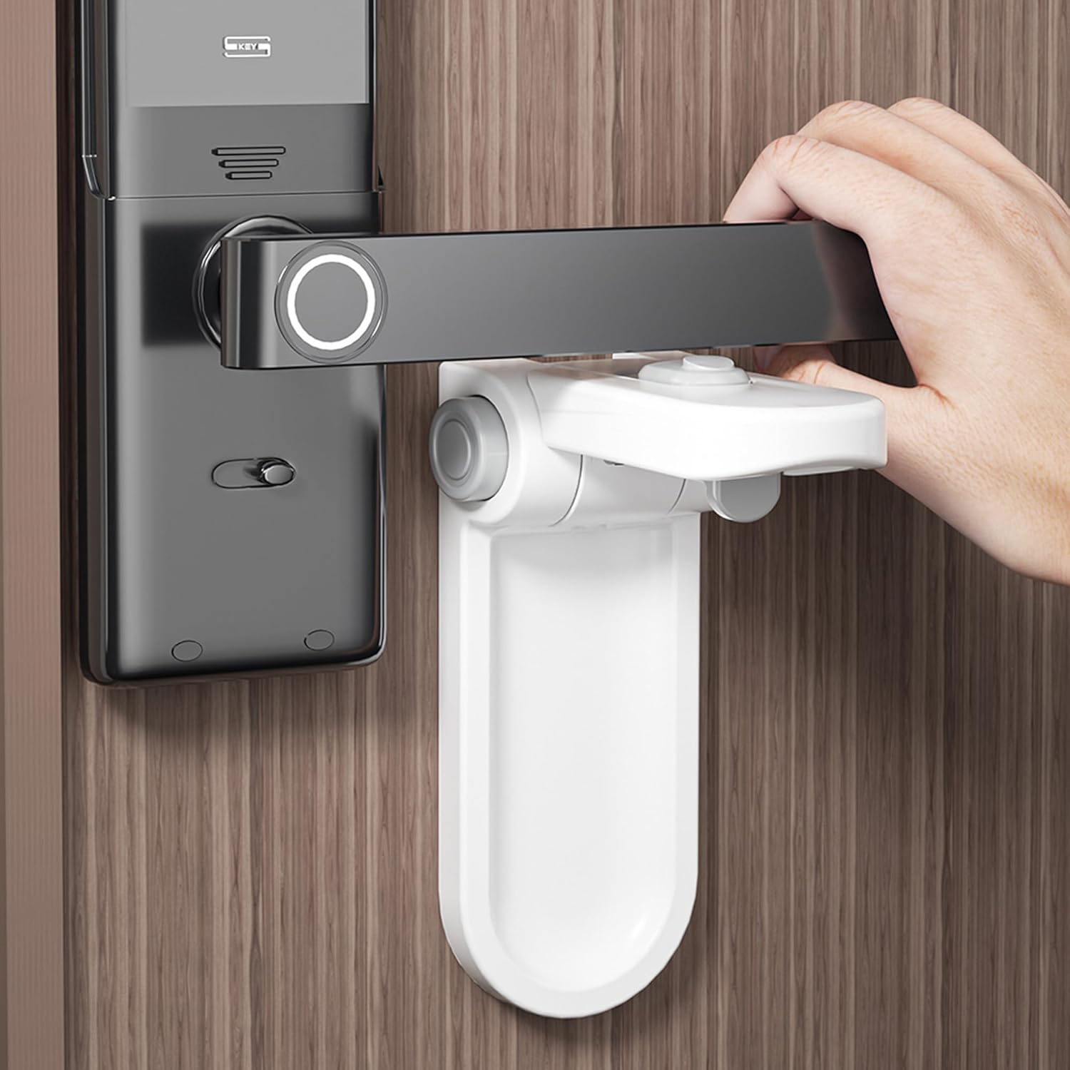 Cispree Door Lock for Children-2Pcs, Door Handle Lock without Drilling, Temporar...