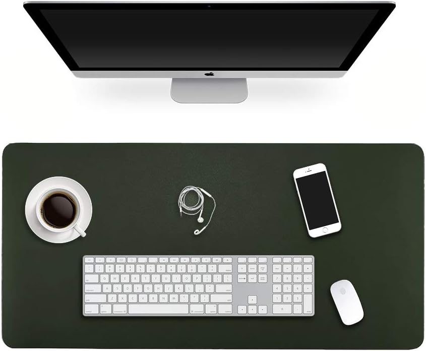 ele ELEOPTION PU Leather Extended Mouse Pad, Multifunctional Waterproof Office D...