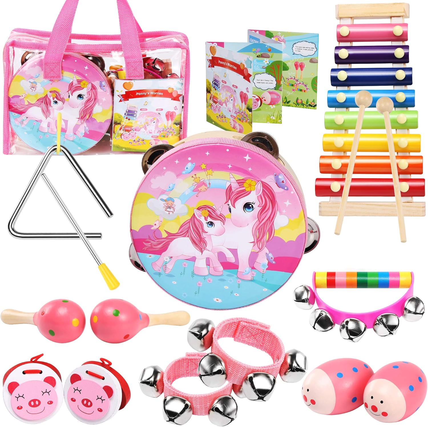 OATHX Kids Musical Instruments for 1+ Years Old Girls, Baby Musical Toys for Gir...