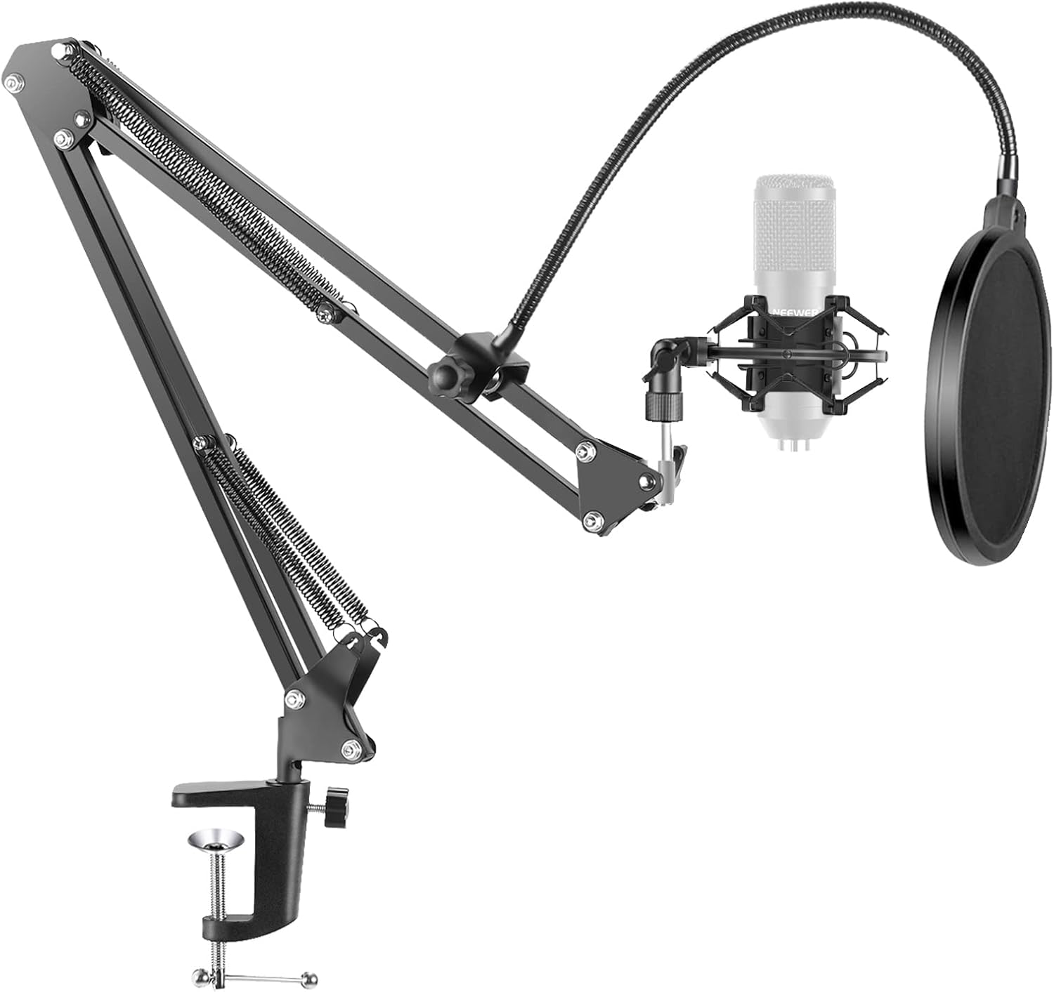 Neewer NB-35 Microphone Suspension Boom Scissor Arm Stand with Microphone Clip H...