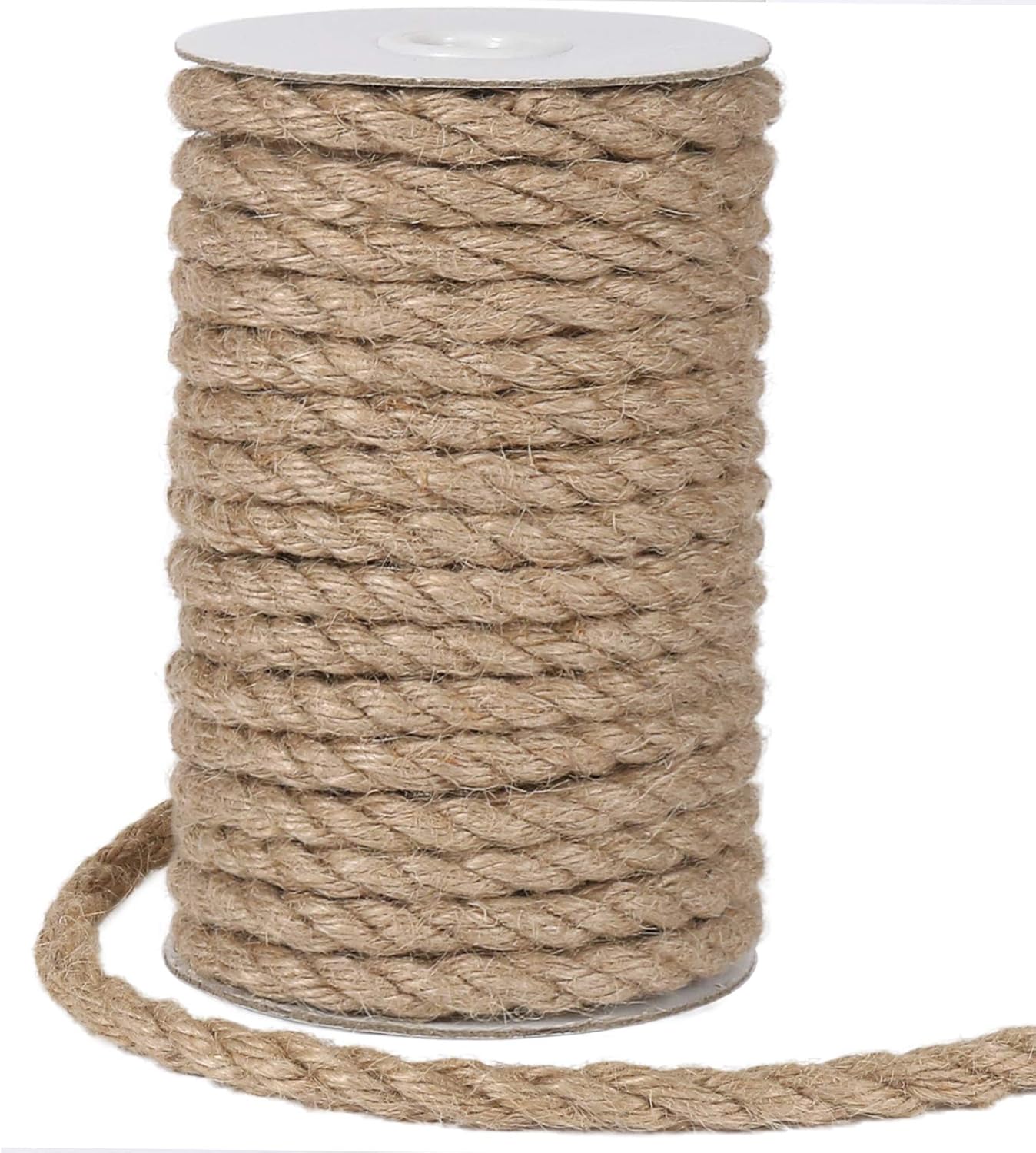 tenn well 8mm Jute Garden Rope, 50 Feet Thick and Strong Garden Jute Twine Strin...