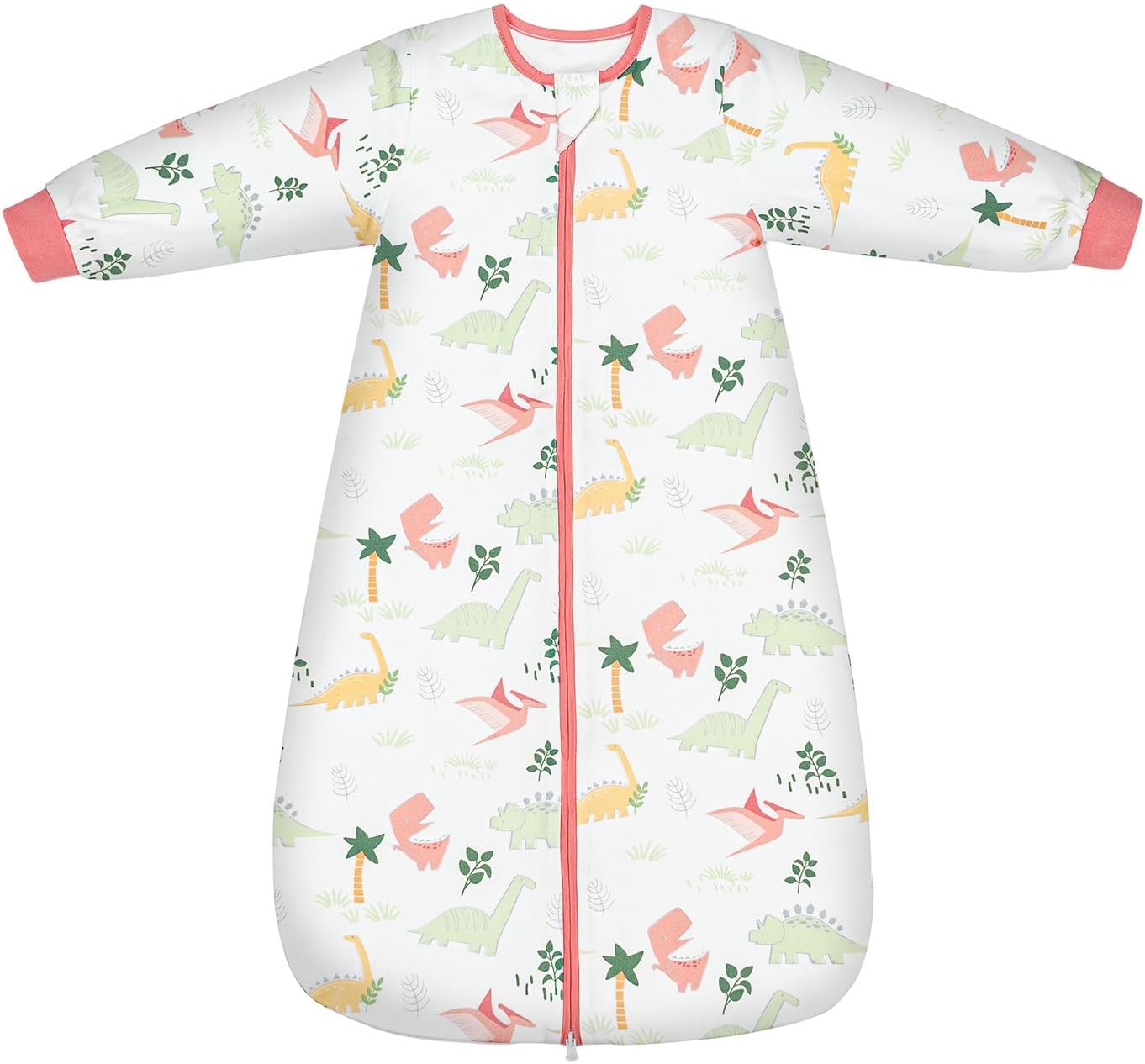 TURMIN Baby Sleeping Bag with Long Sleeve, 1.0 TOG Toddler Sleep Bag Long Sleeve...