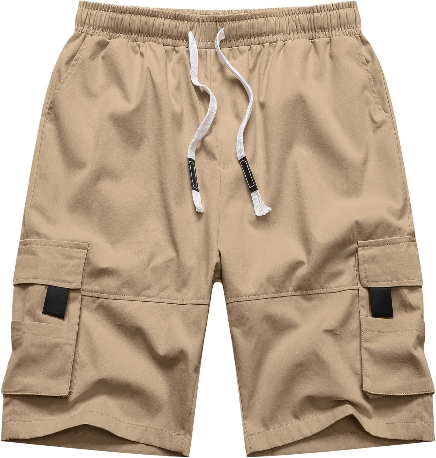 NANAMEEI Mens Cargo Shorts Elasticated Waist Mens Summer Shorts Work Shorts with...