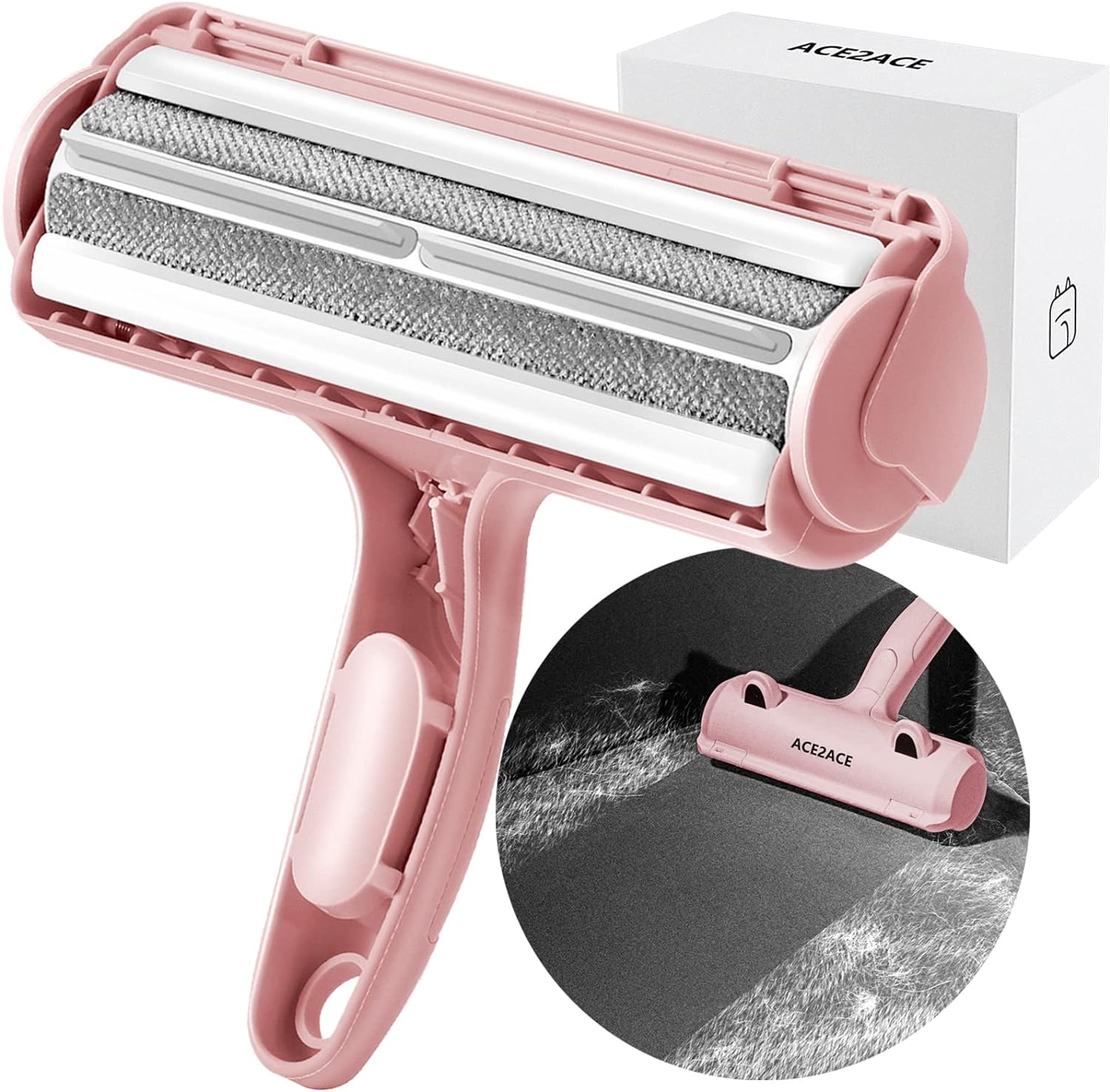 ACE2ACE Pet Hair Remover, Reusable Lint Roller Fur...