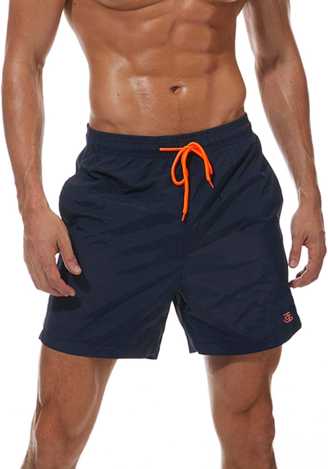 JustSun Mens Swim Shorts Waterproof Quick Dry Beach Shorts with Mesh Lining L Da...