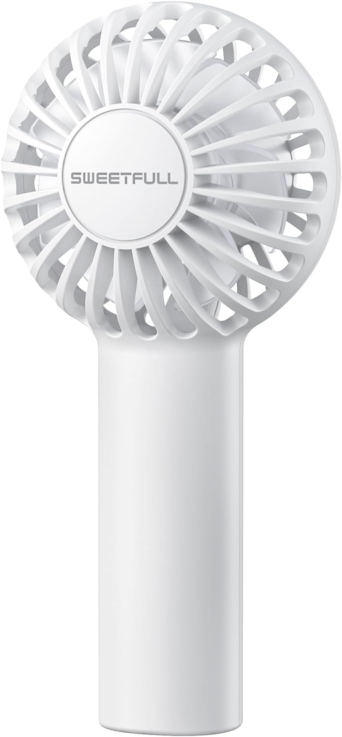 SWEETFULL Handheld Fan, Mini Portable Fan Rechargeable, 3 Speeds Personal Small...