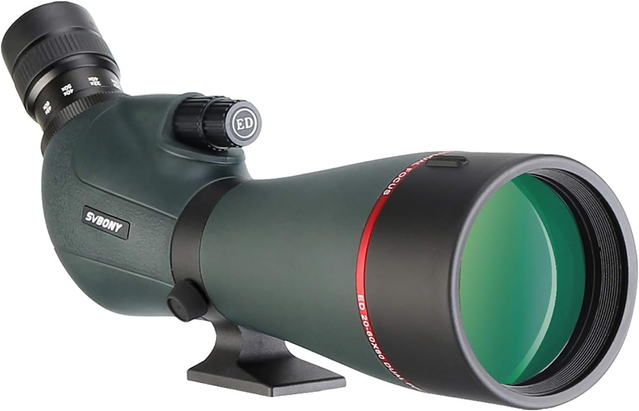 Svbony SV406P ED Spotting Scopes, 20-60X80mm 1.25” Zoom Spotting Scopes with Dua...