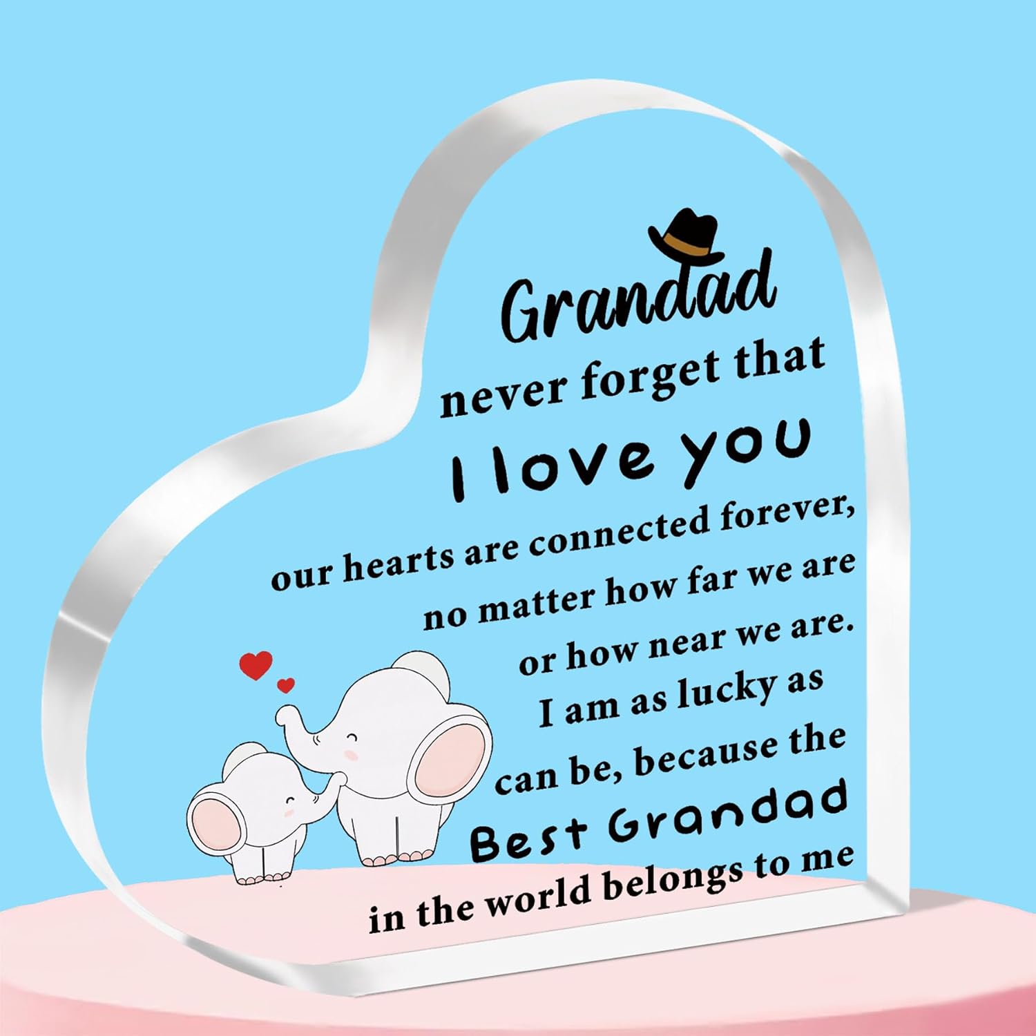 QMVMV Grandad Gifts from Grandchildren Acrylic Plaque Gifts for Grandad Best Gra...