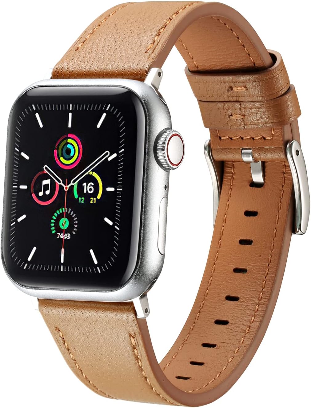 MUENShop Sheep Leather Strap Compatible with Apple Watch Straps 49mm 45mm 44mm 4...