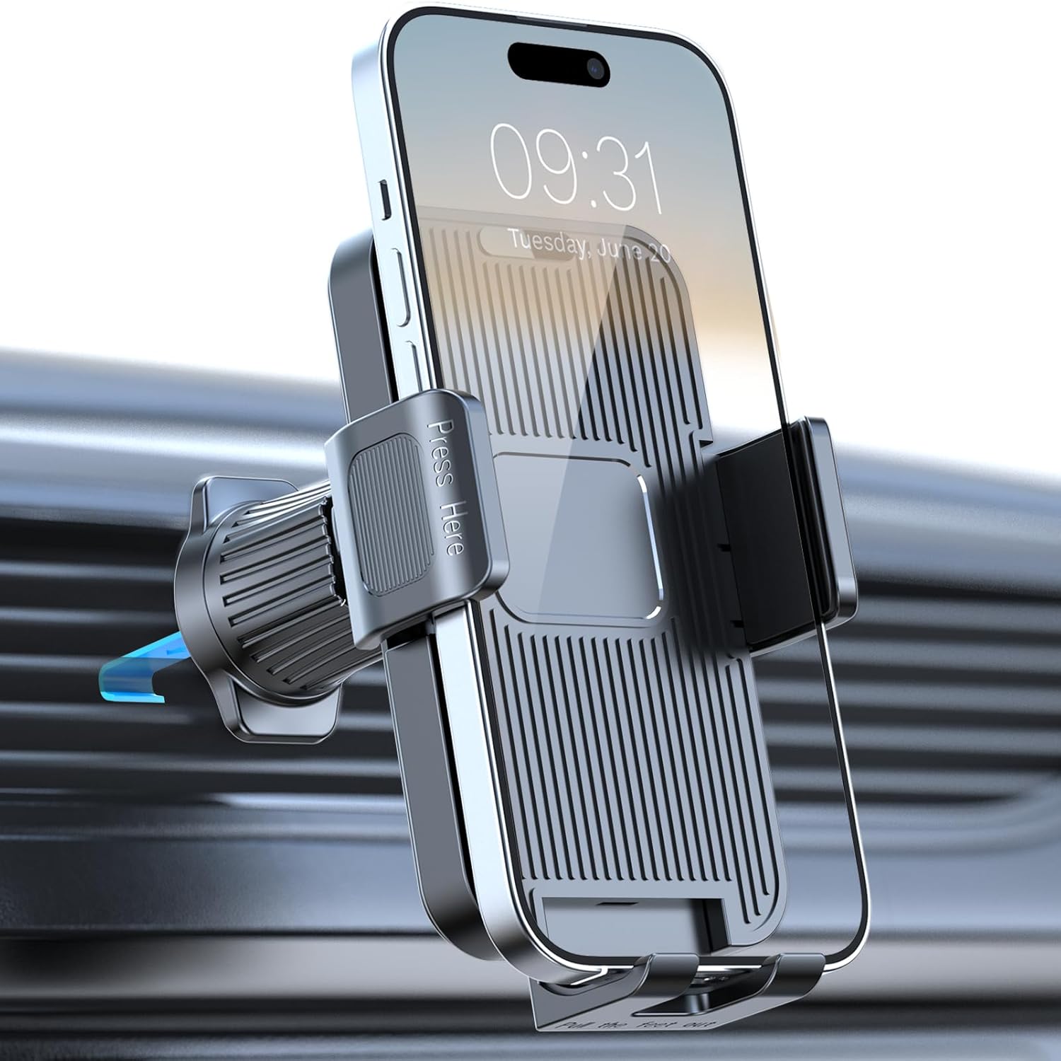 WIOUKUO Car Phone Holder, Air Vent Car Phone Mount Cradle for Car 360° Rotation...