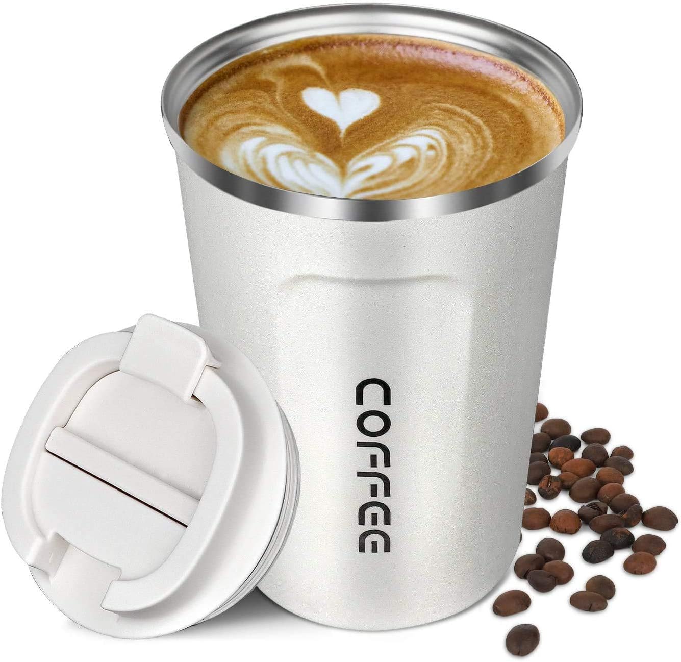 Artlive Travel Mug, Coffee Cup 380ml Insulated & Reusable Travel Cup 13oz - Ther...