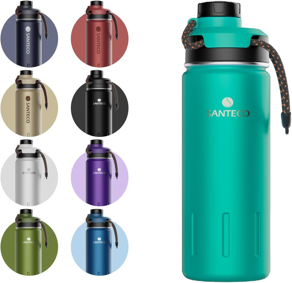 SANTECO Stainless Steel Insulated Drinking Bottle 710 ml I Leak-Proof Vacuum Fla...