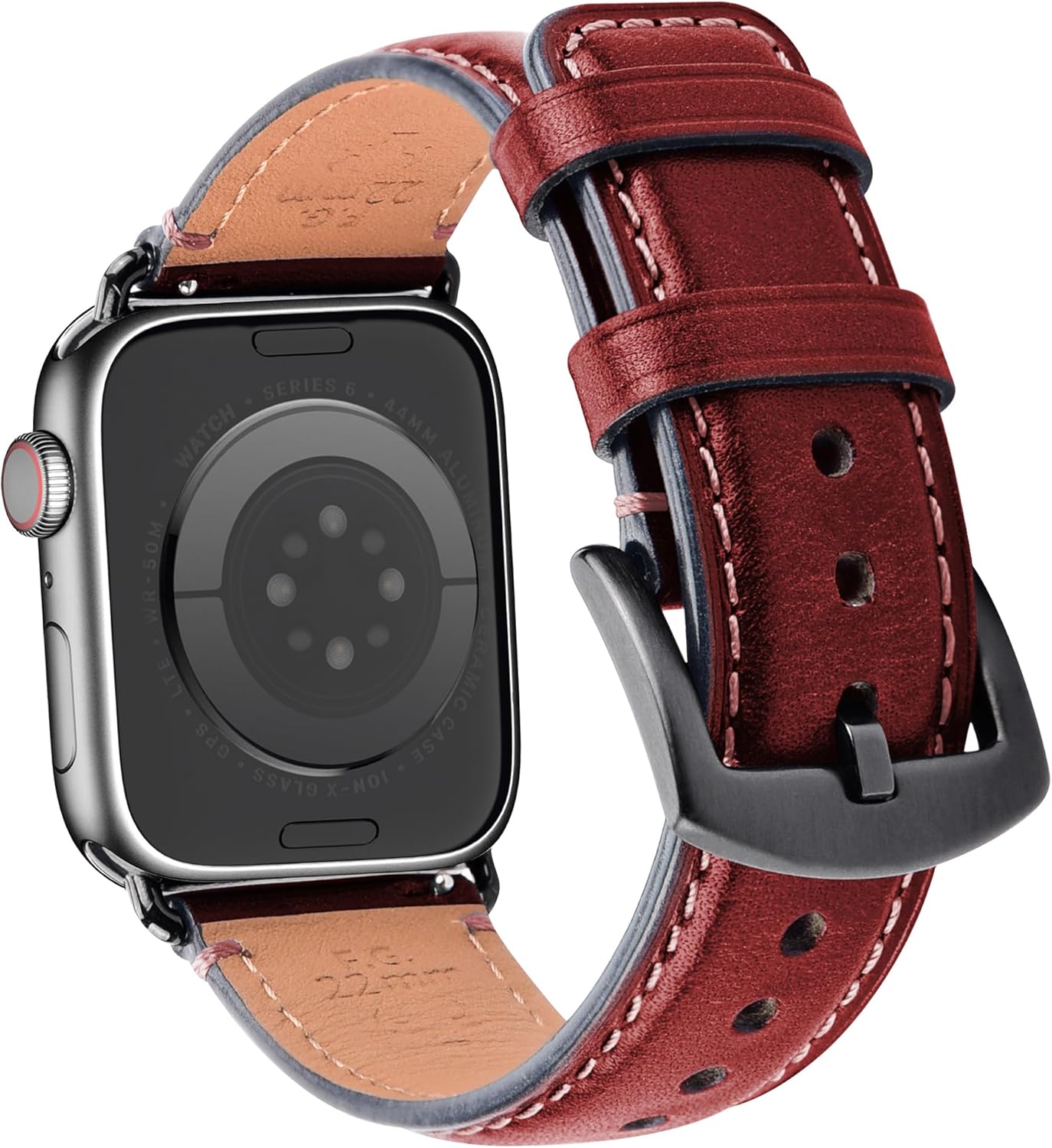 Wristitani Leather Strap Compatible with Apple Watch Strap 49mm 45mm 44mm 42mm 4...