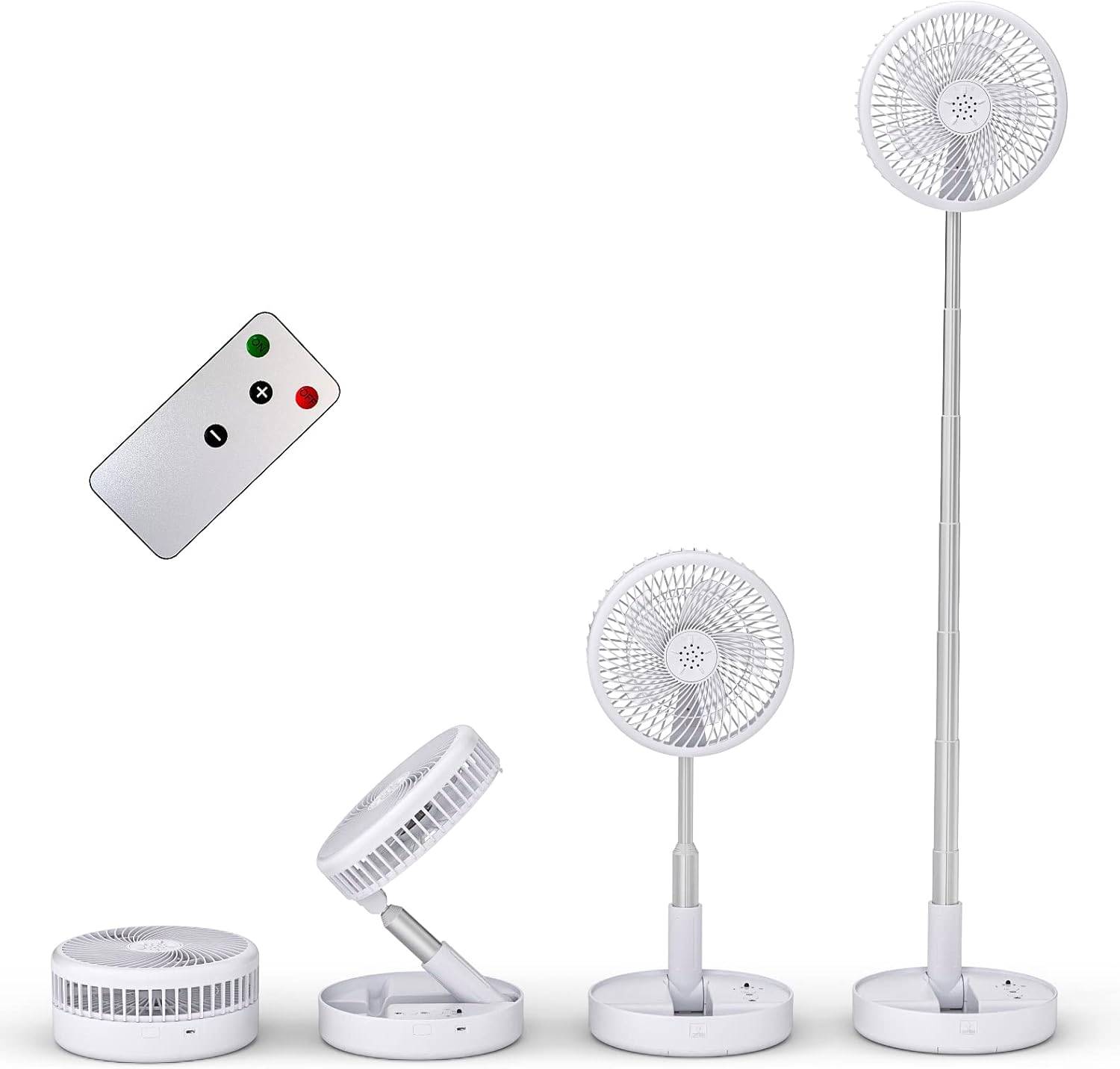 Primevolve 7.7 Inch Portable Standing Pedestal Fan with Remote Control, Foldable...