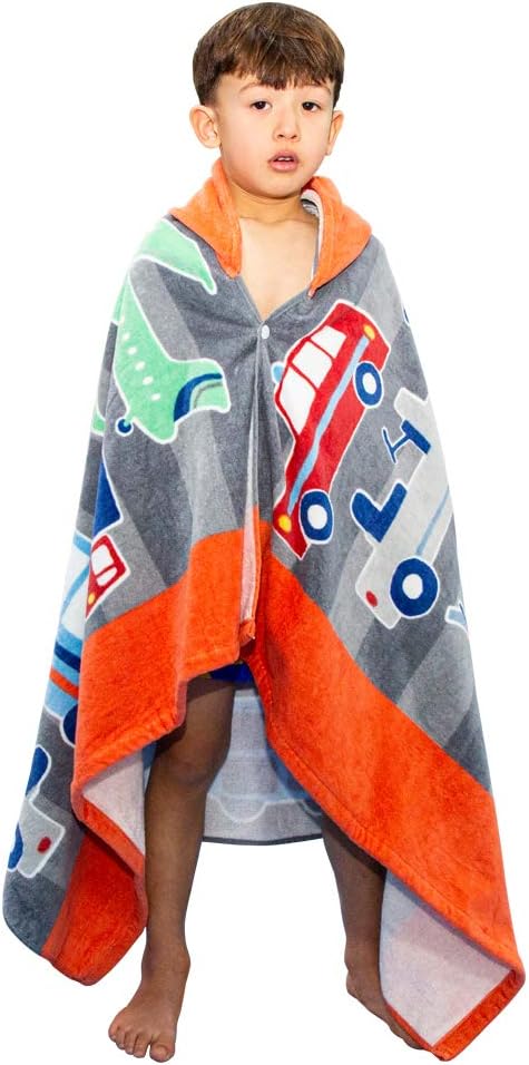Children's Bath Poncho, 100% Cotton, Children's Bath Towel, Beach Swimming Child...