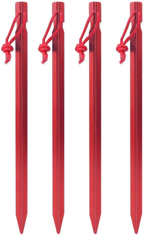 4PCS Aluminium Alloy Outdoor Lengthen Ultralight 23cm Hex Tent Stakes Pegs Campi...