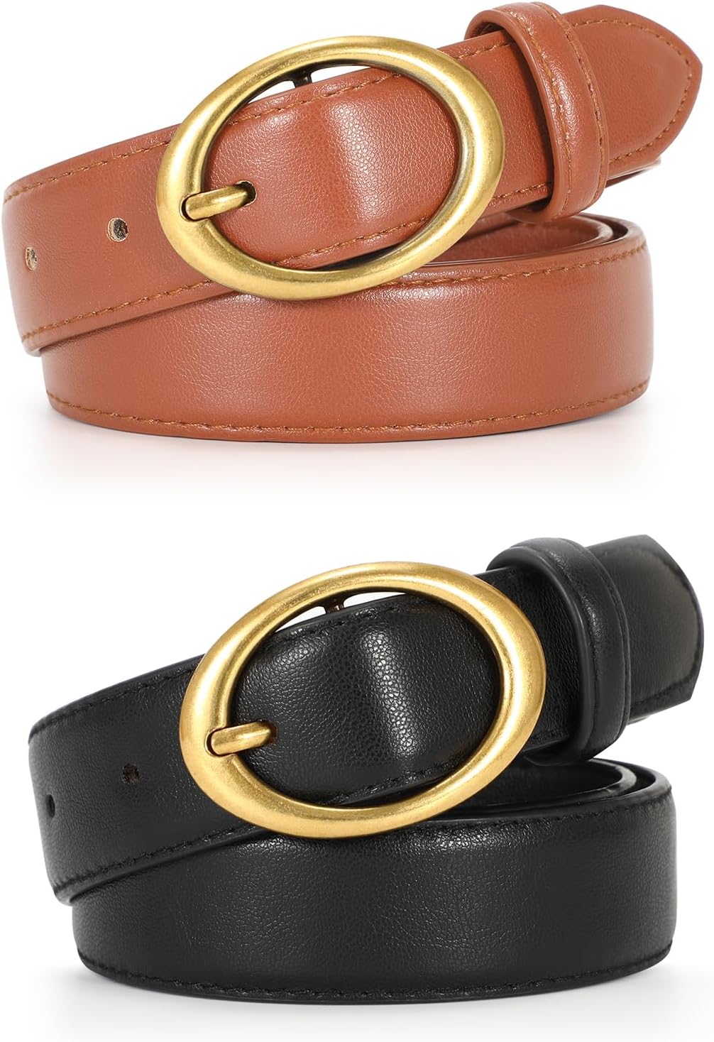 JASGOOD Women Leather Belt for Jeans Pants Fashion Plus Size Fashion Design Belt...