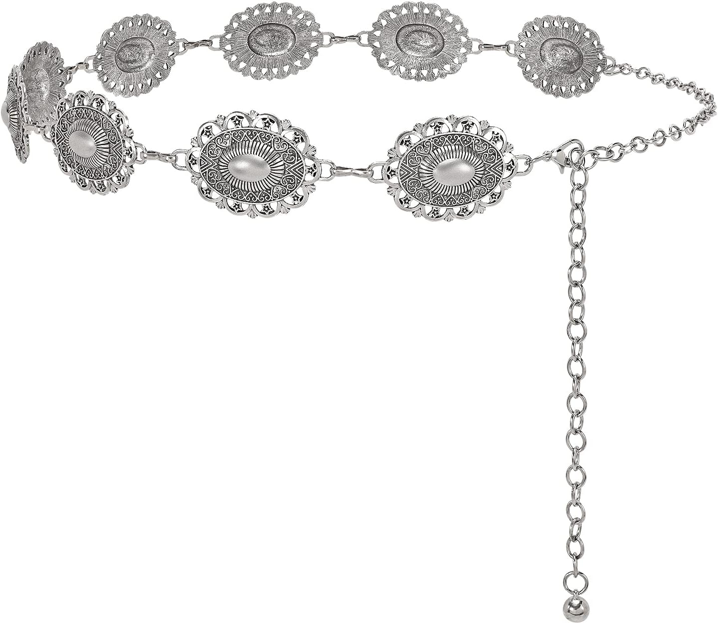 XZQTIVE Women Boho Chain Belts For Dresses Jeans Western Cowgirl Waist Links Bel...