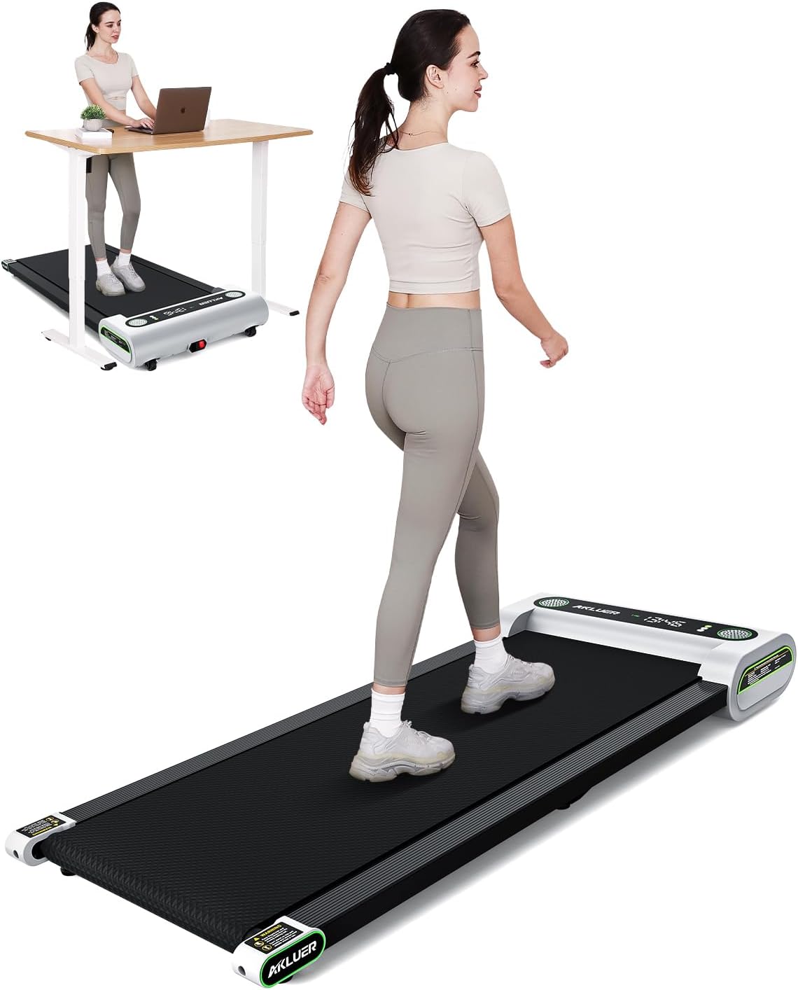 Walking Pad 4 in 1 Treadmill for Home, 2.5HP Under Desk Treadmill with Remote Co...