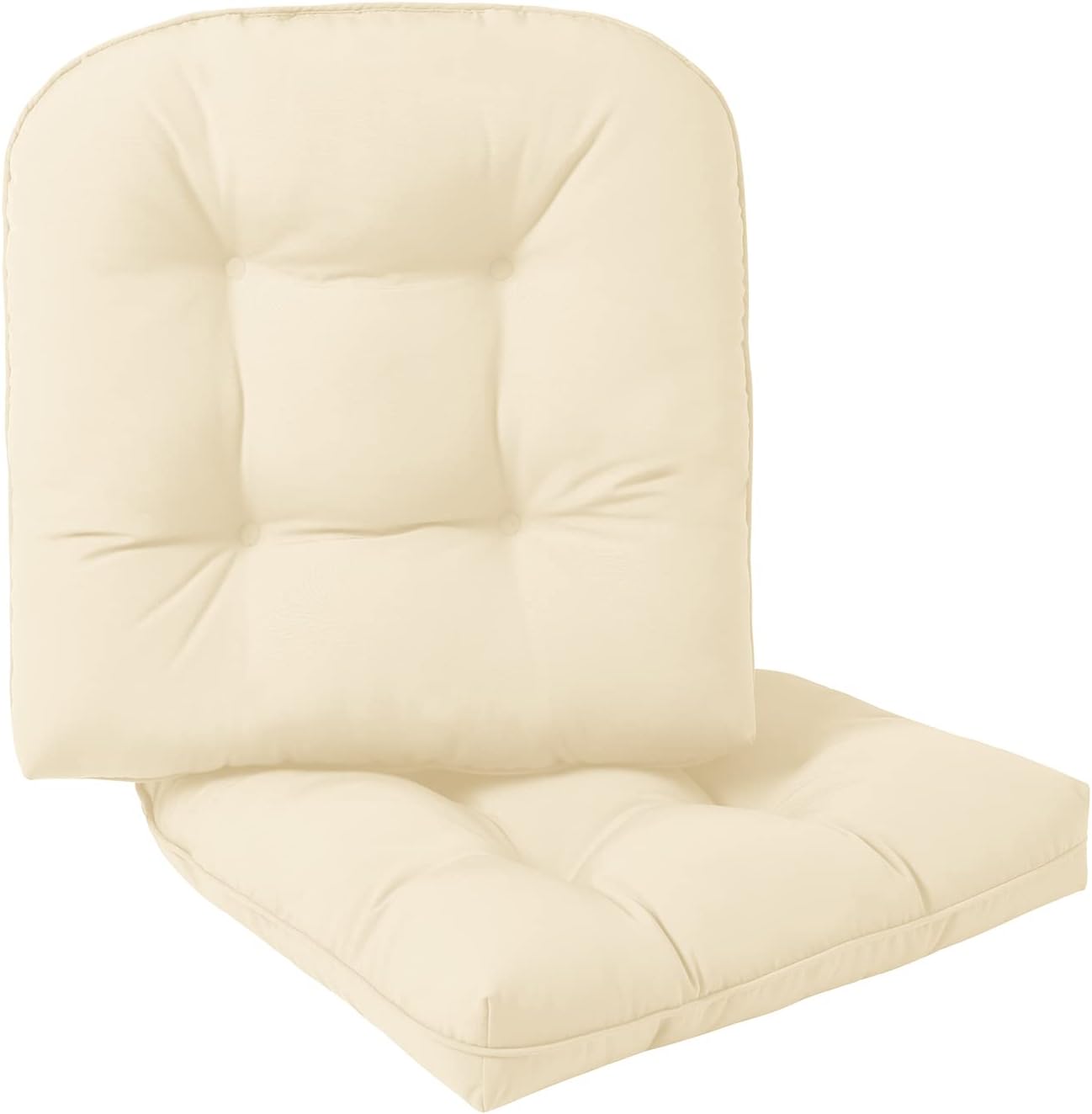 LOVTEX Indoor/Outdoor Tufted Seat Cushions for Patio Furniture Set of 2, 19x19 i...