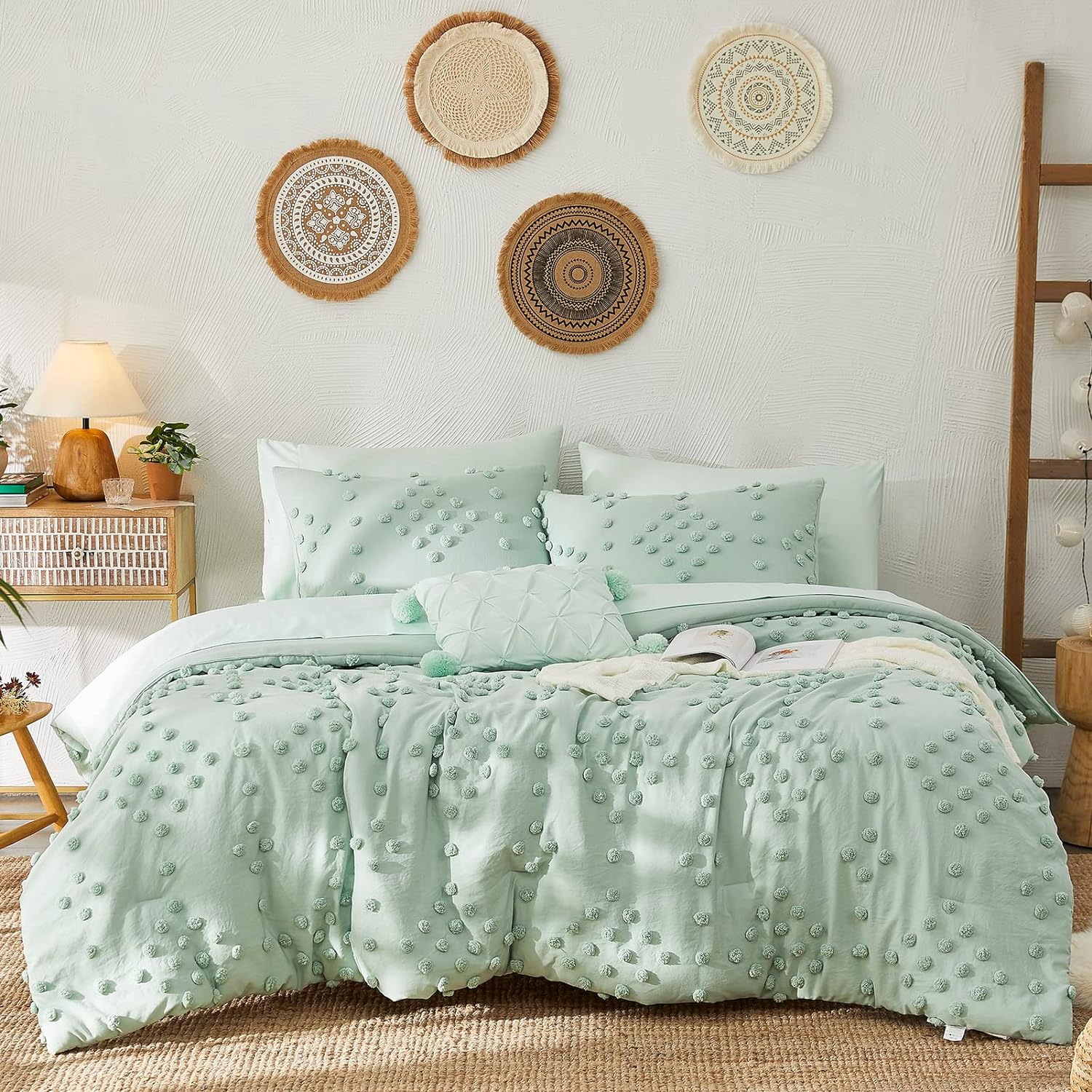 Geniospin Twin Comforter Set 6 Pieces, Bed in A Bag with Comforters, Sheets, Pil...